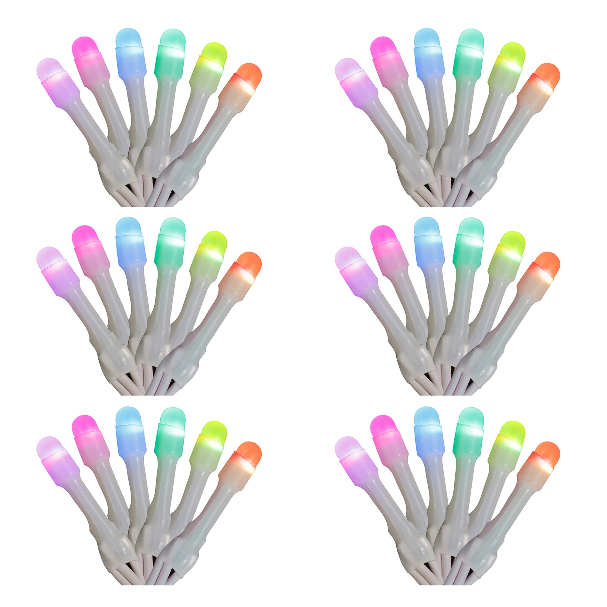 Home Heritage 7' Icicle Style Holiday Lights, App Controlled, 50 RGB LEDs 6 Pack