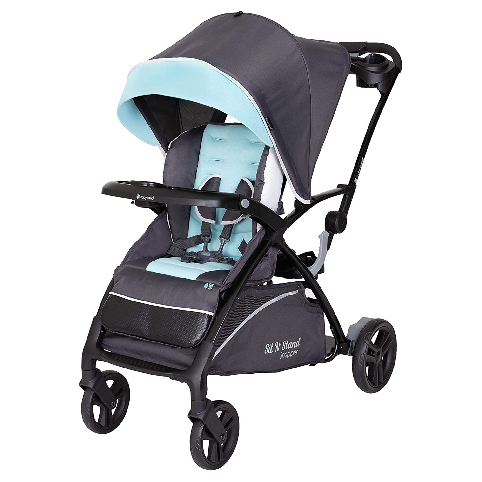 Baby Trend Sit N Stand 5 in 1 Toddler Baby Foldable Travel Stroller, Blue Mist - Smart-nests