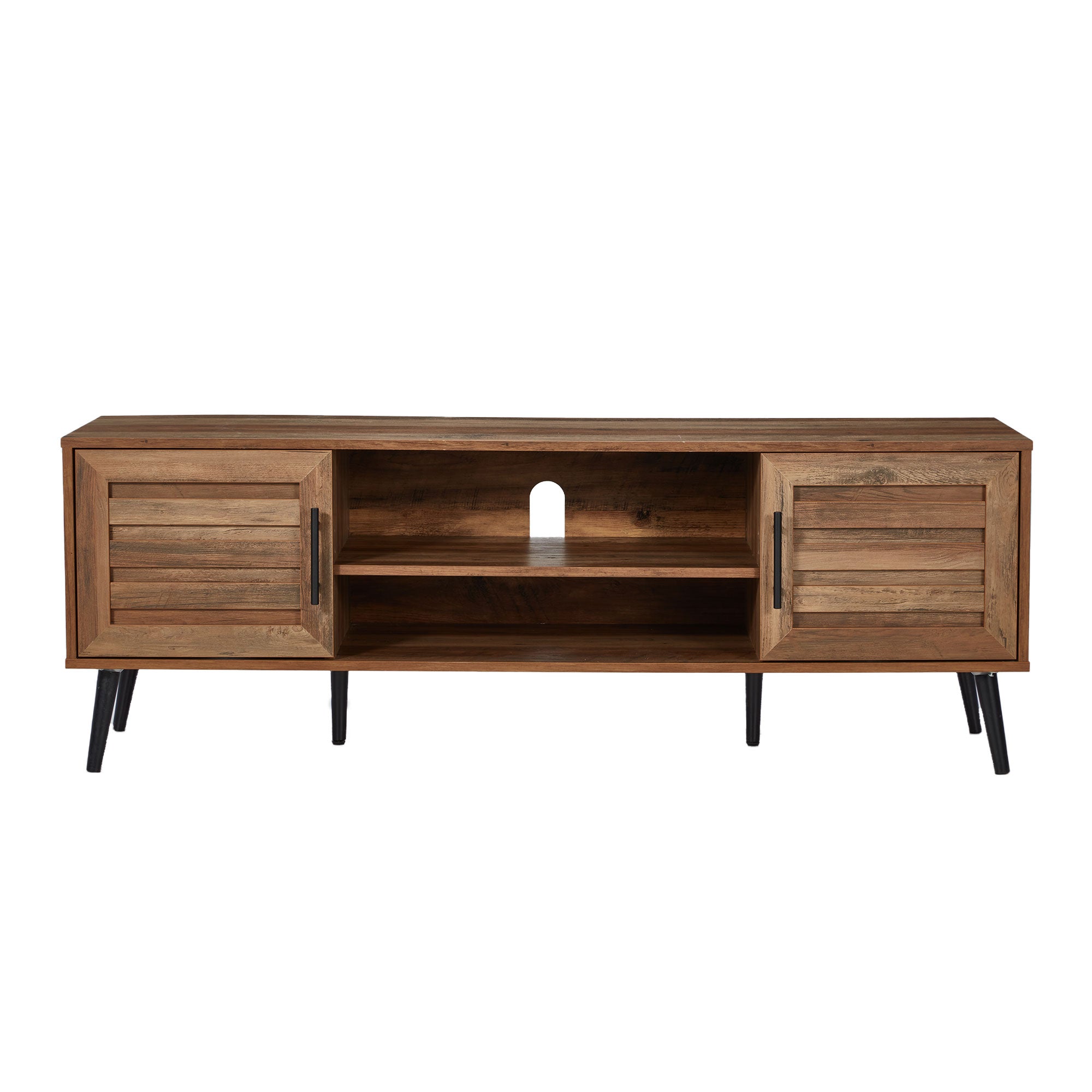 Jomeed Mid Century Modern Wooden TV Entertainment Console with Storage Shelf - Smart-nests