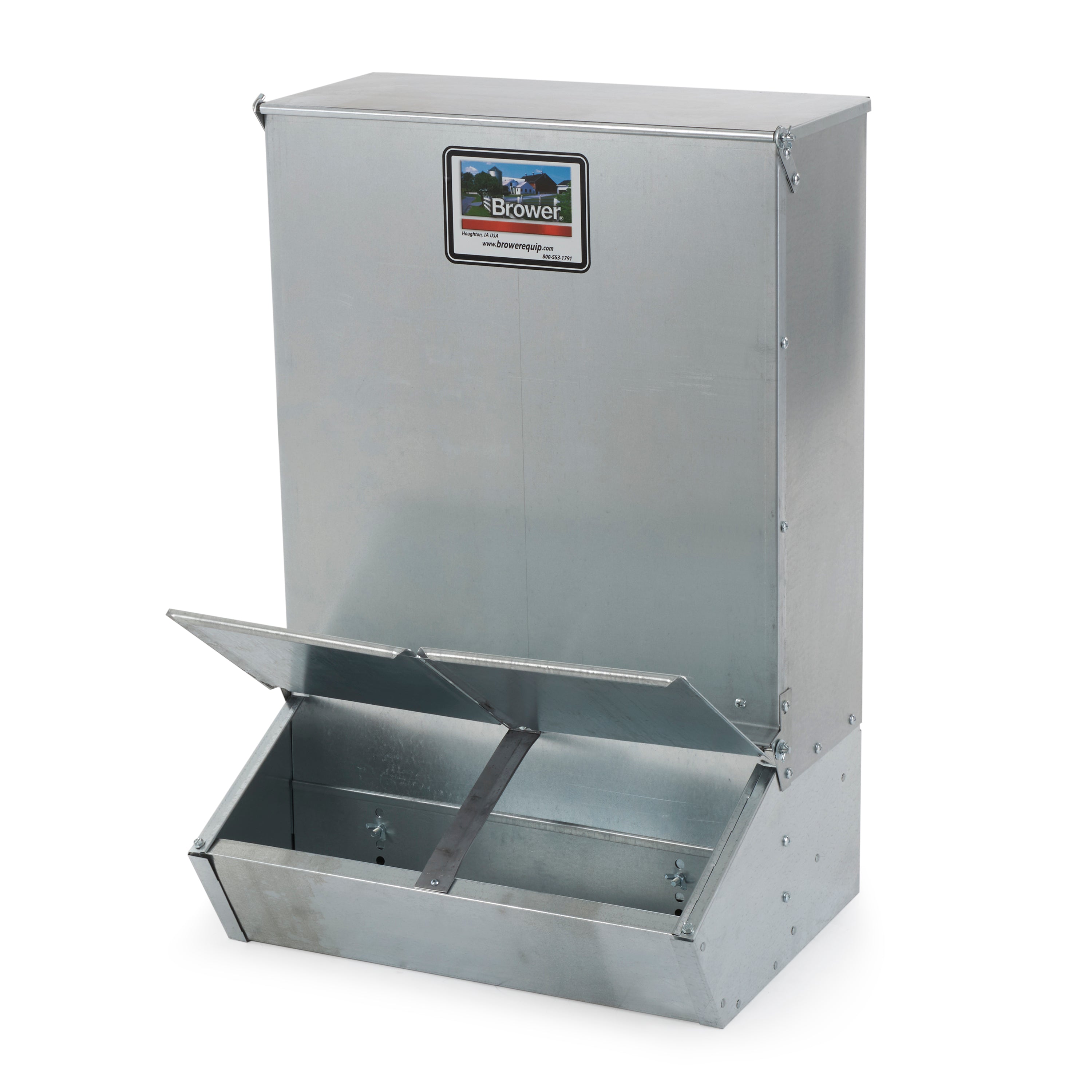 Brower 22H 2 Door Hog Supplement Feeder for Livestock, 3.7 Bushels, Feeds 8 Hogs - Smart-nests