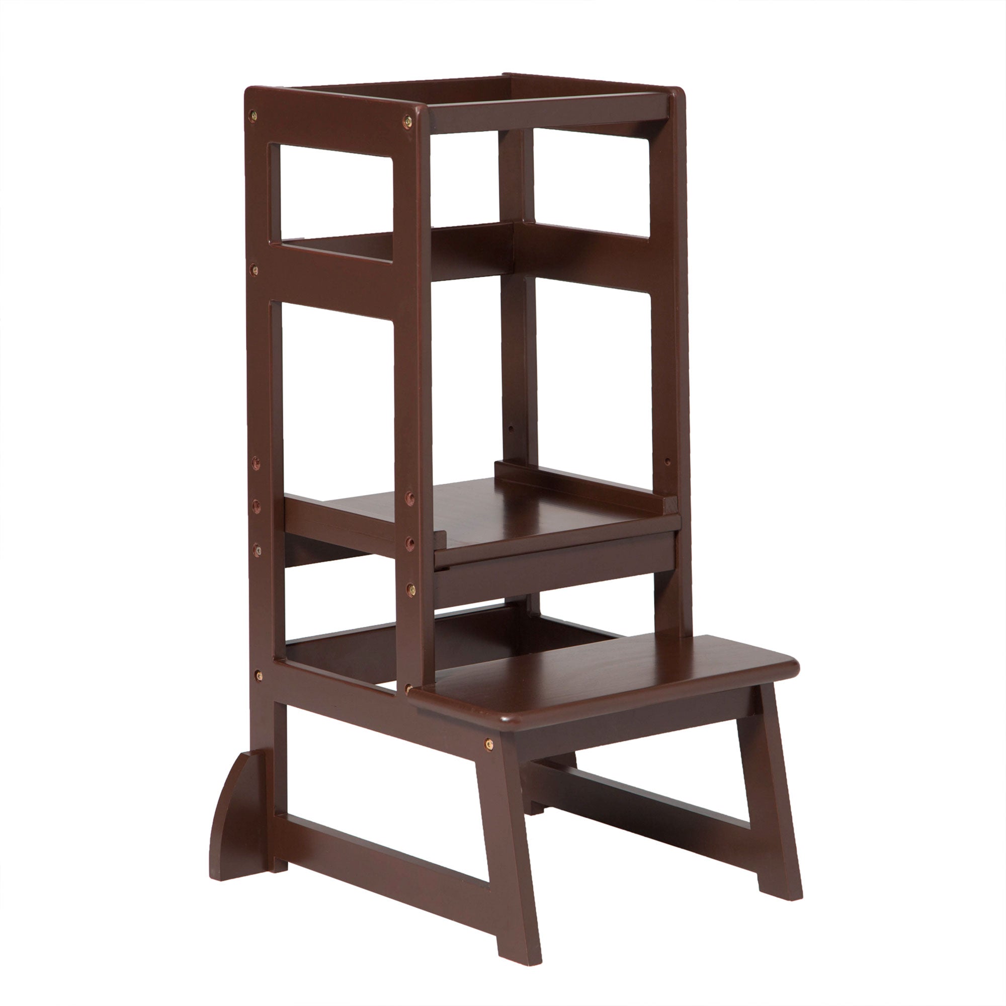 SDADI LT05E Mother's Helper Adjustable Height Kids Kitchen Step Stool, Espresso - Smart-nests
