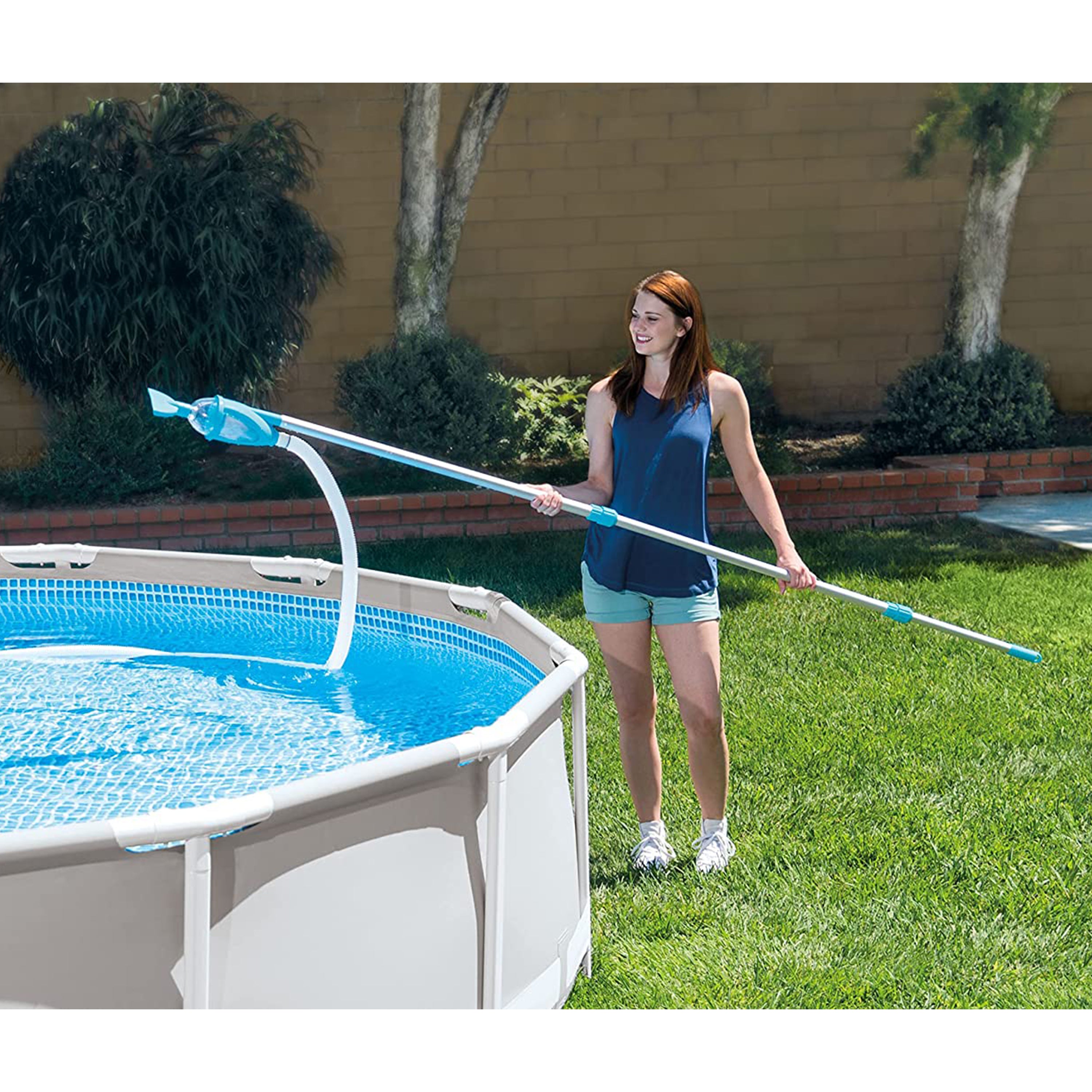 Intex Deluxe Pool Maintenance Kit w/ Vacuum for 800 GPH 28003E (Open Box) - Smart-nests