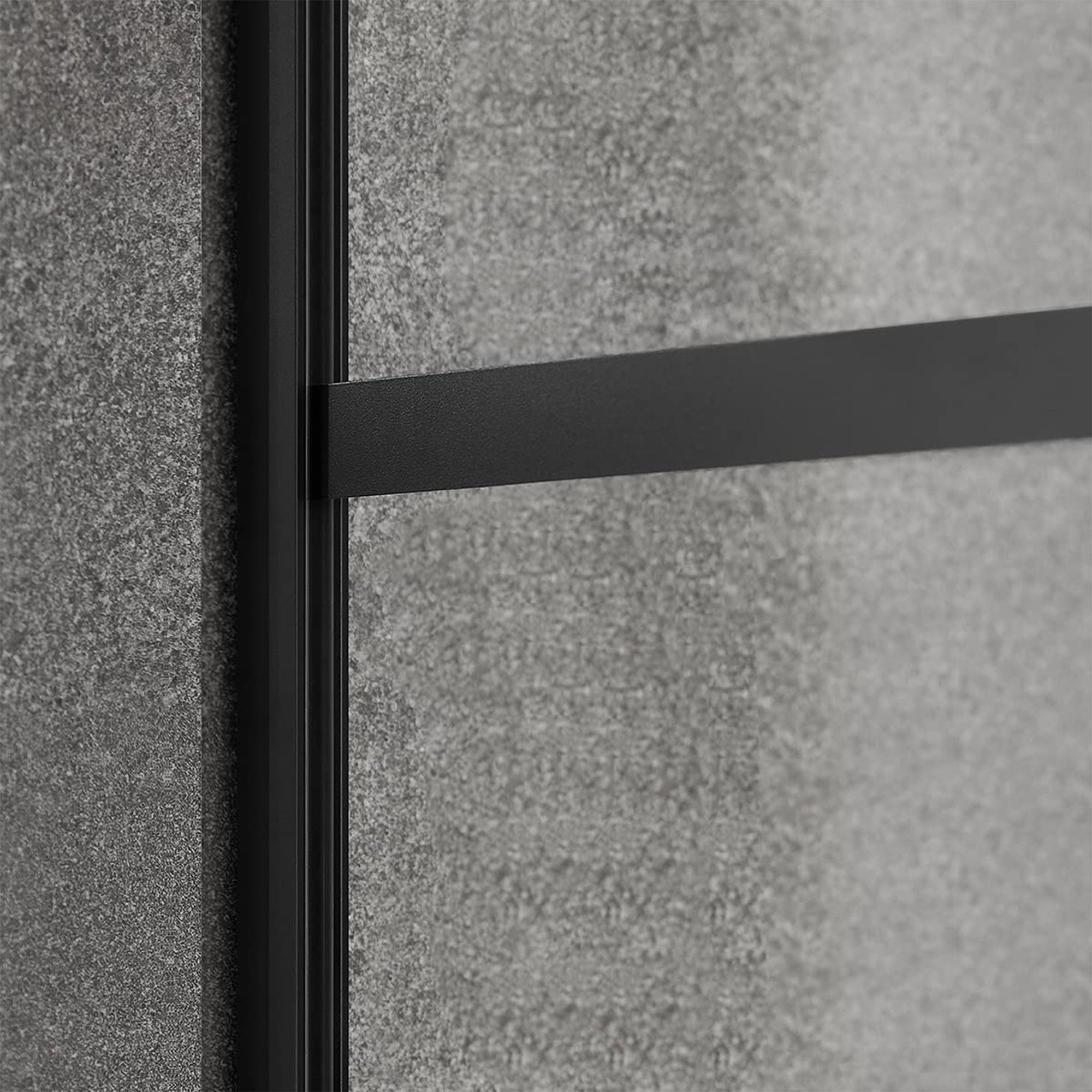 Serene Valley 34 x 72 Inch Tempered Glass Stand Alone Shower Screen, Matte Black - Smart-nests