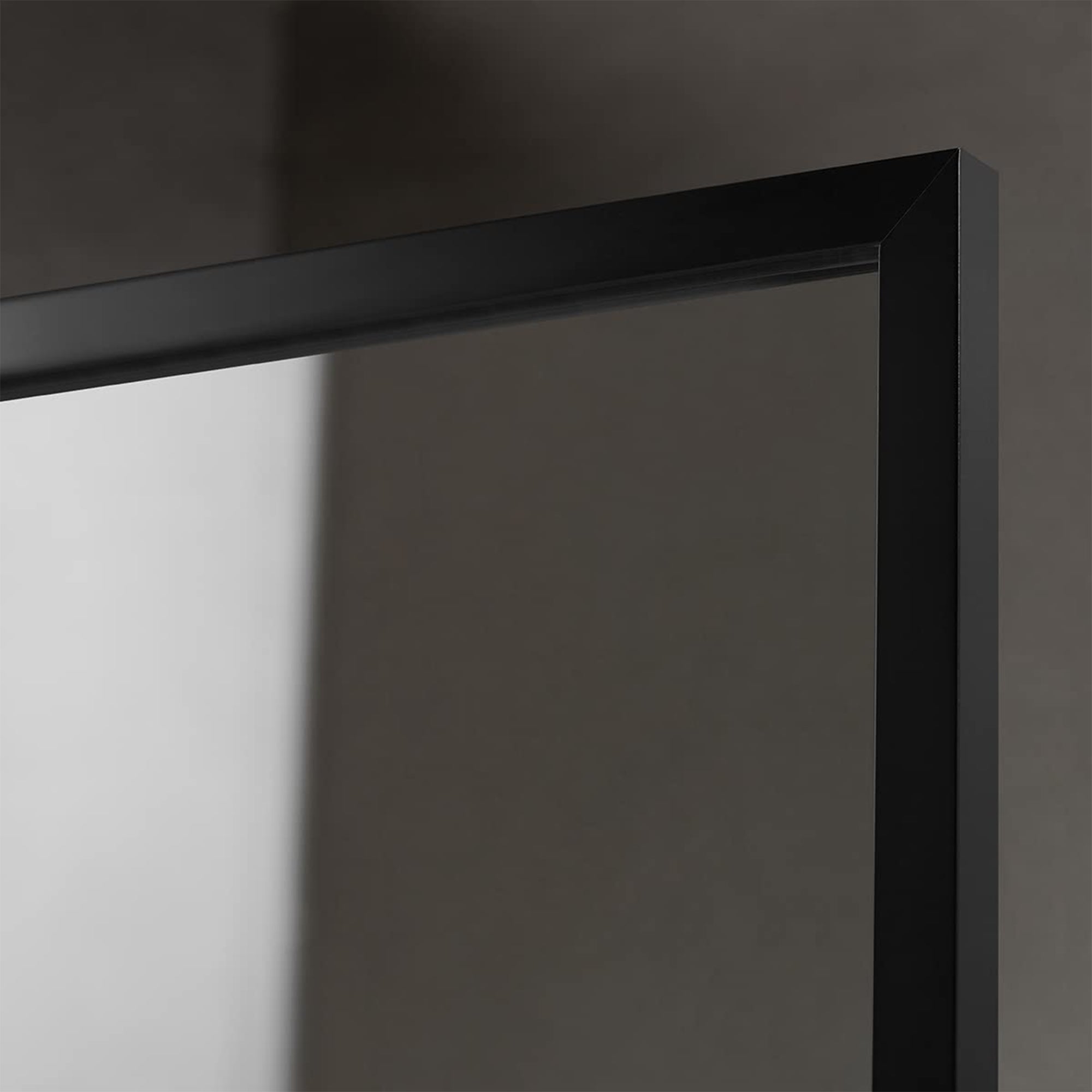 Serene Valley 34 x 72 Inch Tempered Glass Stand Alone Shower Screen, Matte Black - Smart-nests