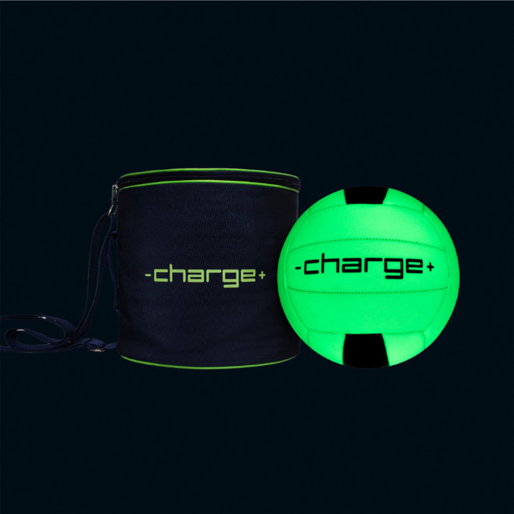 Chargeball Glow In The Dark Volleyball PRO Kit with LED Charging & Carrying Bag - Smart-nests