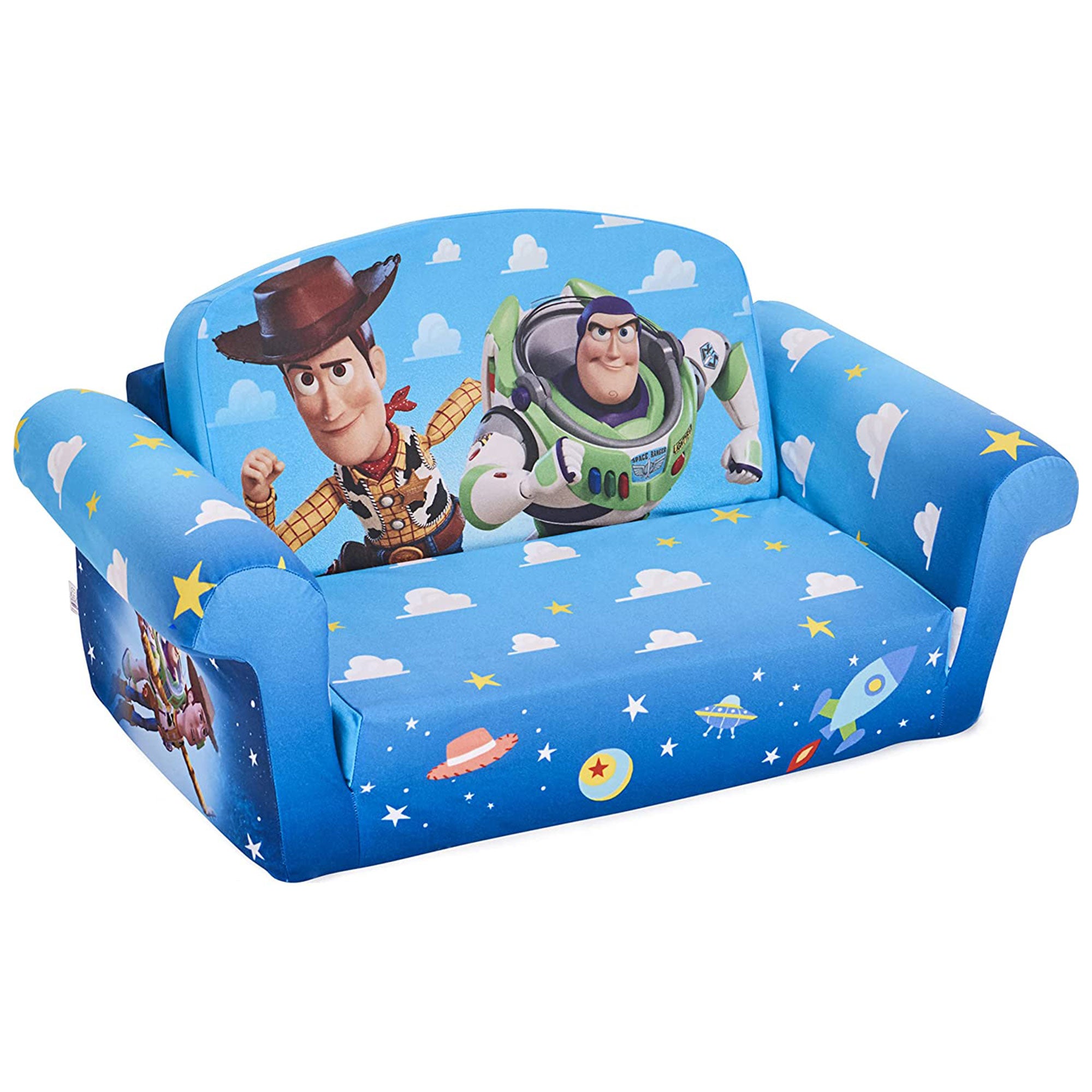 Marshmallow Furniture Kids 2-in-1 Flip Open Foam Compressed Sofa Bed, Toy Story - Smart-nests