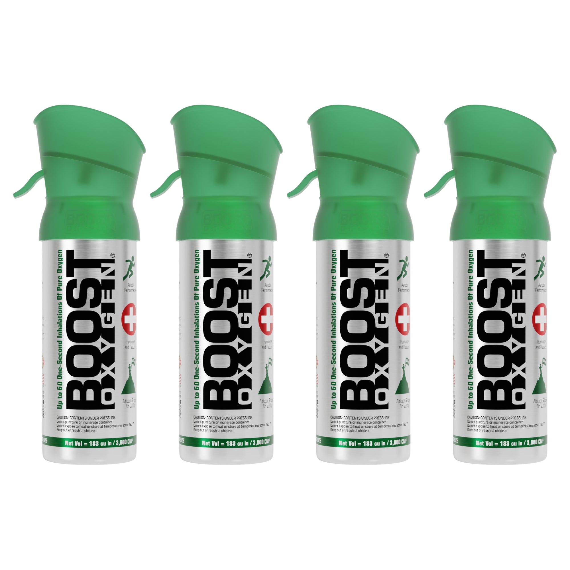 Boost Oxygen Pocket Size 3 Liter Respiratory Support Canister, Natural (4 Pack) - Smart-nests