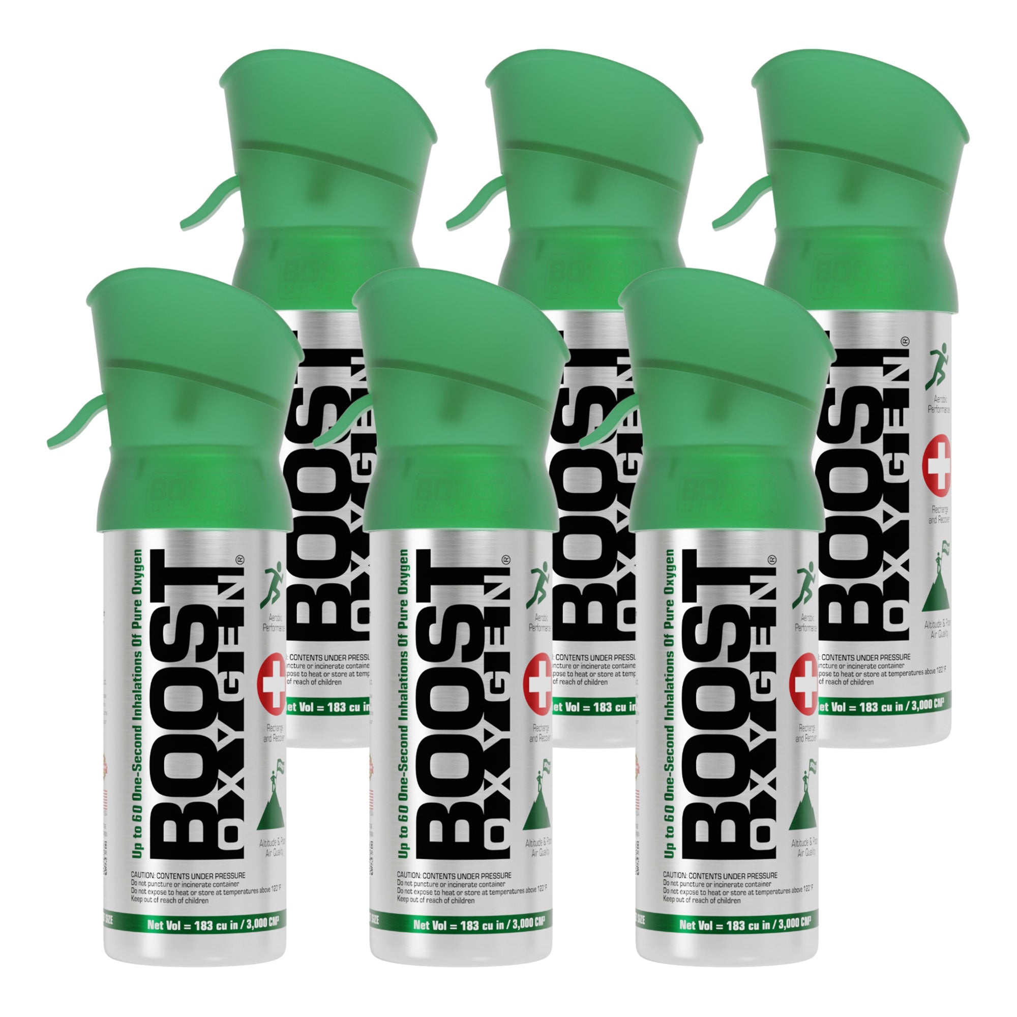 Boost Oxygen Pocket Size 3 Liter Respiratory Support Canister, Natural (6 Pack) - Smart-nests