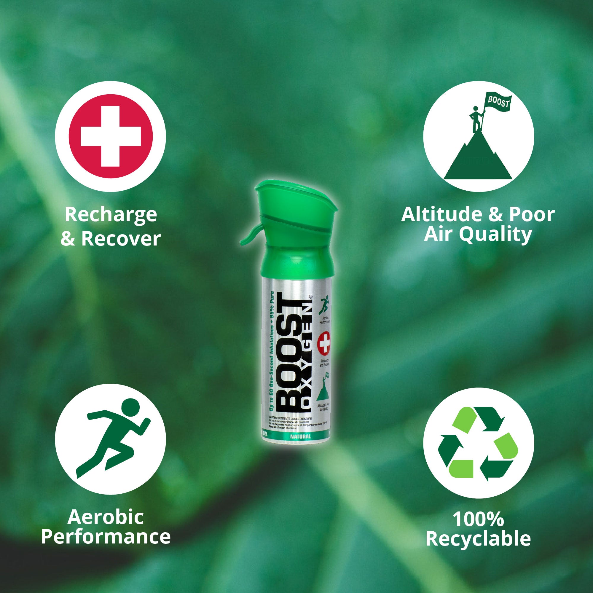 Boost Oxygen Pocket Size 3 Liter Respiratory Support Canister, Natural (6 Pack) - Smart-nests