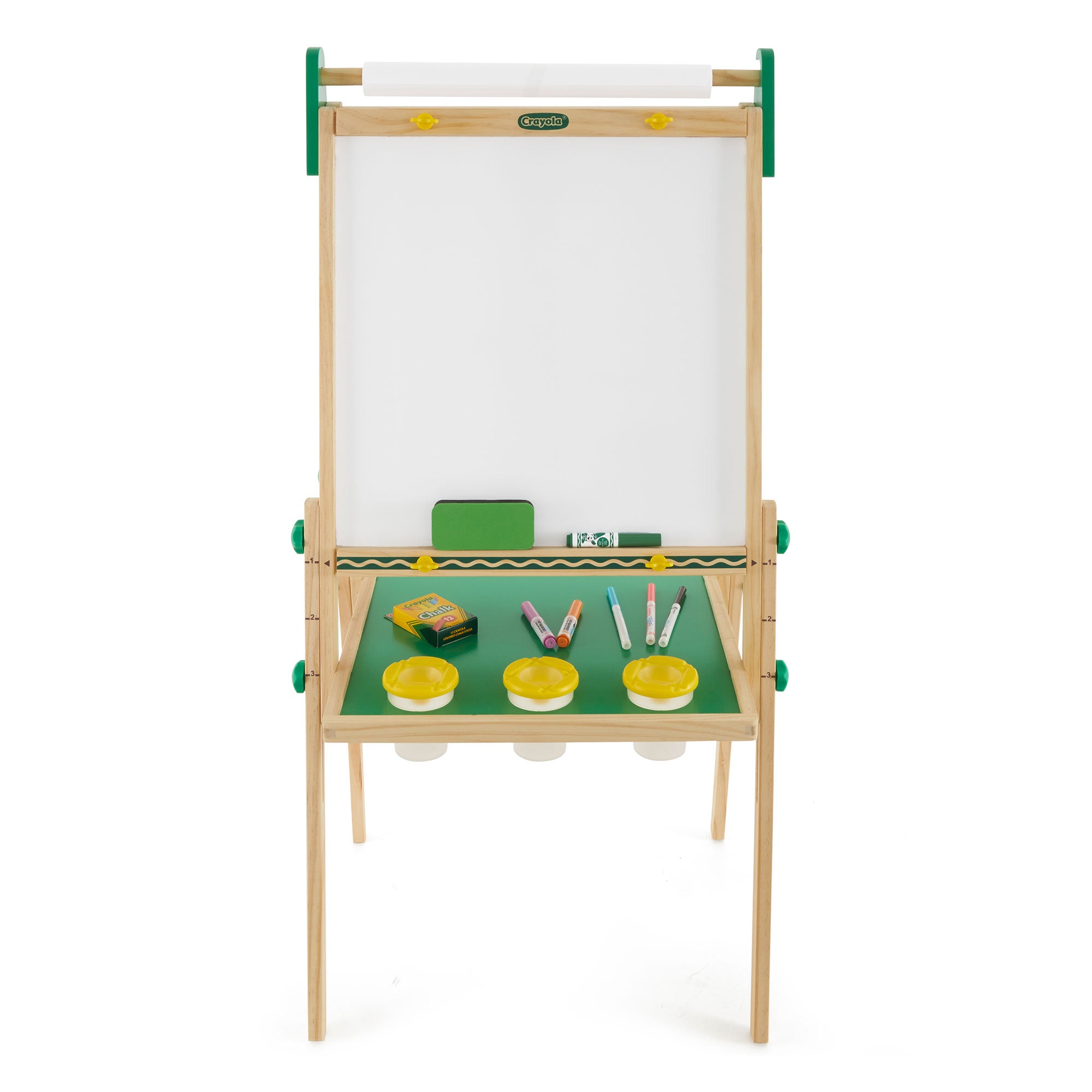 Crayola Kids Dual Sided Wooden Art Easel with Chalkboard and Dry Erase Supplies - Smart-nests