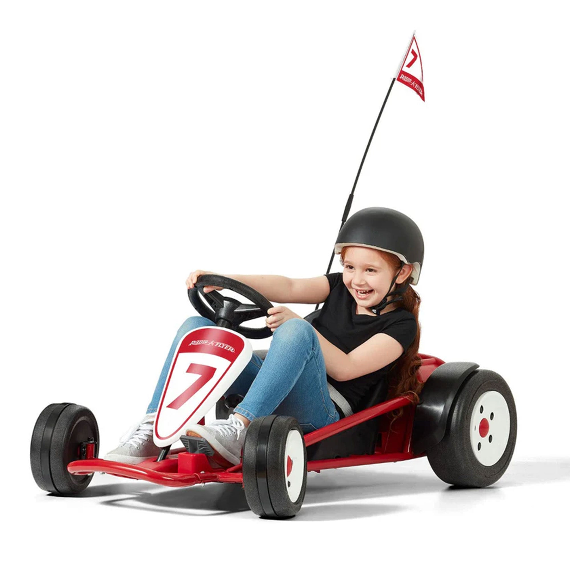 Radio Flyer 941HZ Battery-Powered Adjustable Kids Ultimate Outdoor Go-Kart, Red - Smart-nests
