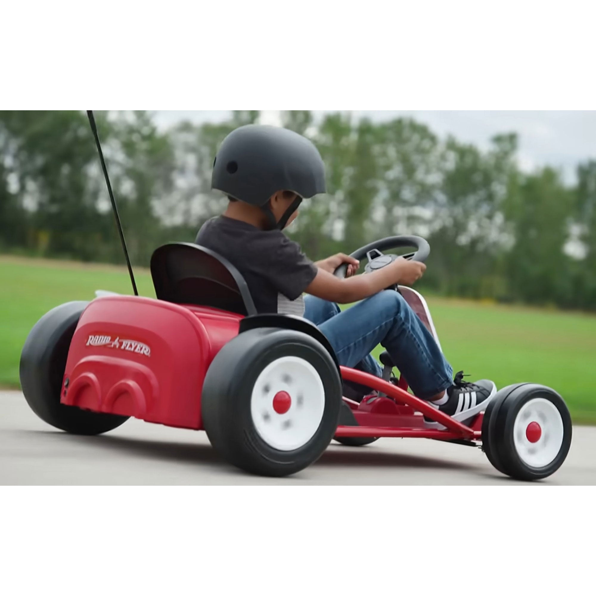 Radio Flyer 941HZ Battery-Powered Adjustable Kids Ultimate Outdoor Go-Kart, Red - Smart-nests