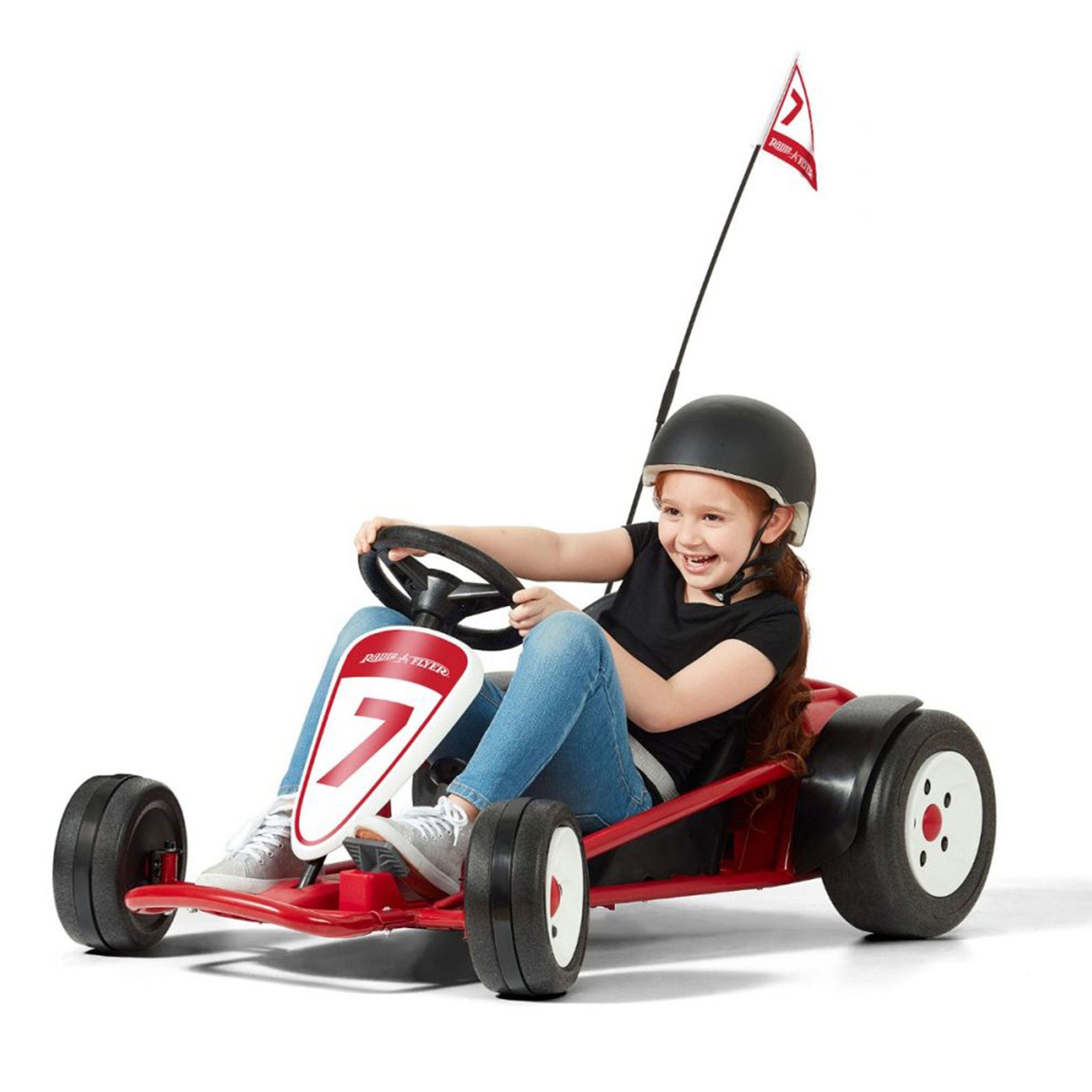 Radio Flyer 941HZ Battery-Powered Adjustable Kids Ultimate Outdoor Go-Kart, Red - Smart-nests