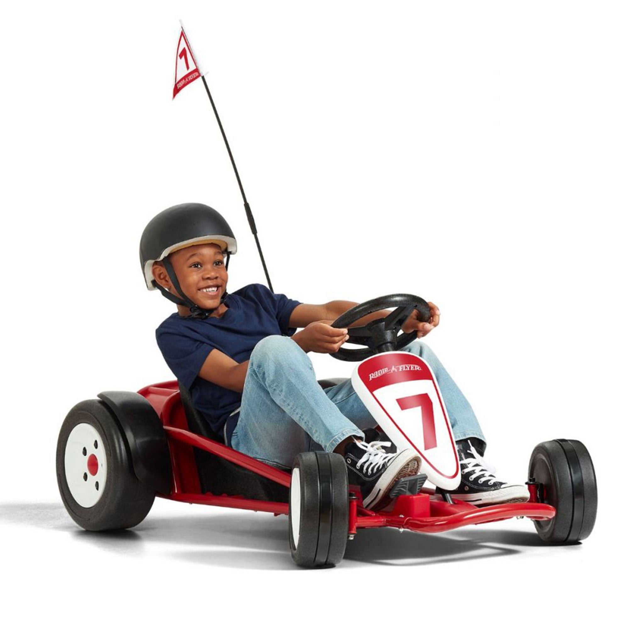 Radio Flyer 941HZ Battery-Powered Adjustable Kids Ultimate Outdoor Go-Kart, Red - Smart-nests