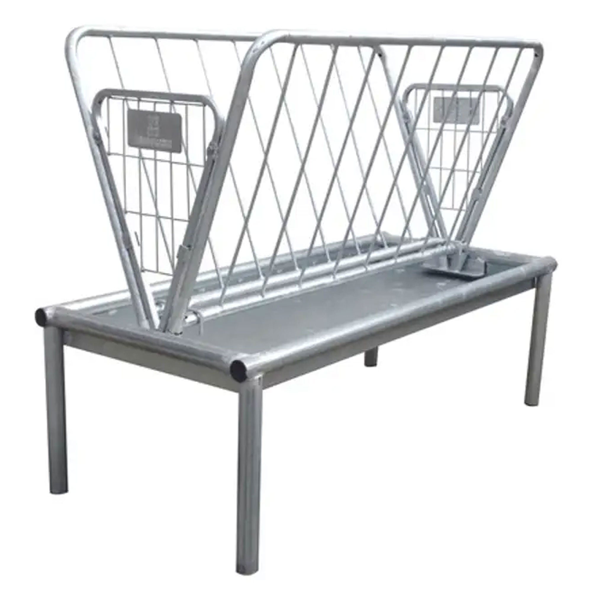 Rugged Ranch Products GV3PF 4 Ft Heavy Duty Galvanized Steel Pasture Feeder - Smart-nests