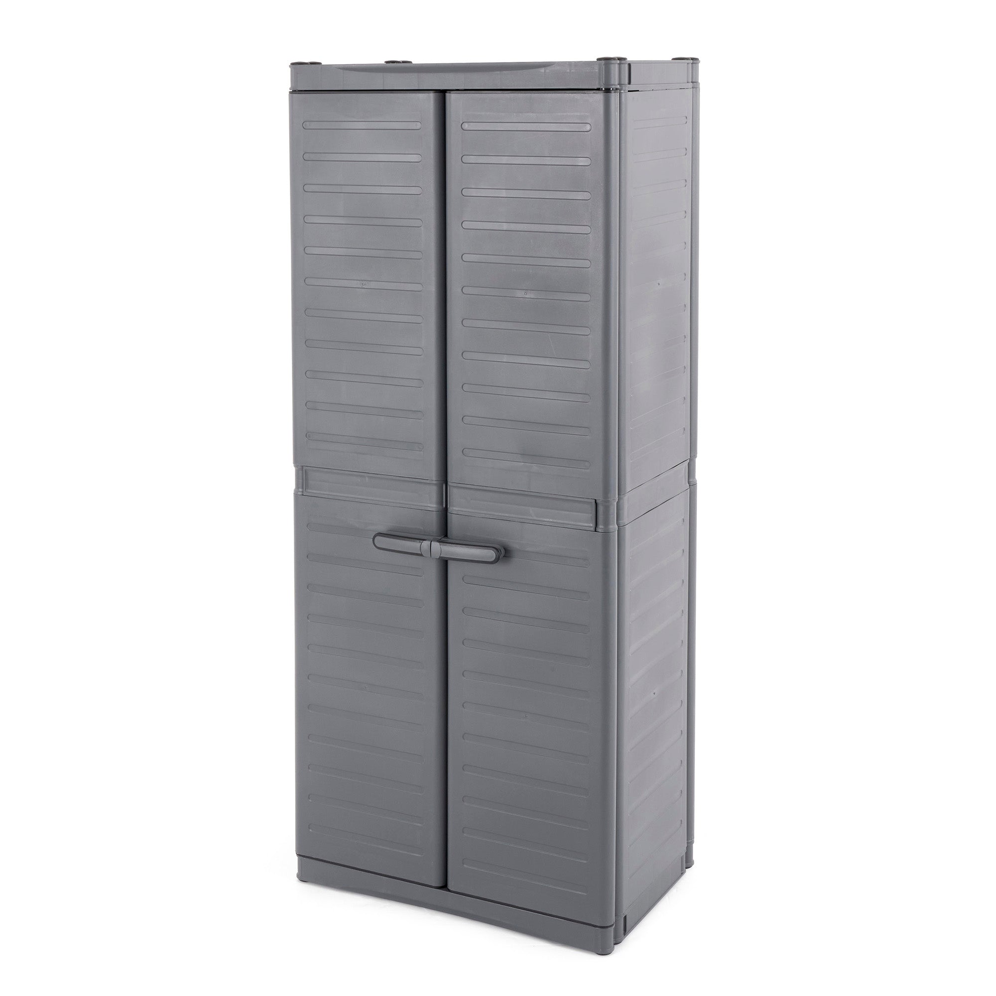 Gracious Living MaxIt Premium 2-Door Utility Cabinet w/ Adjustable Metal Shelves - Smart-nests