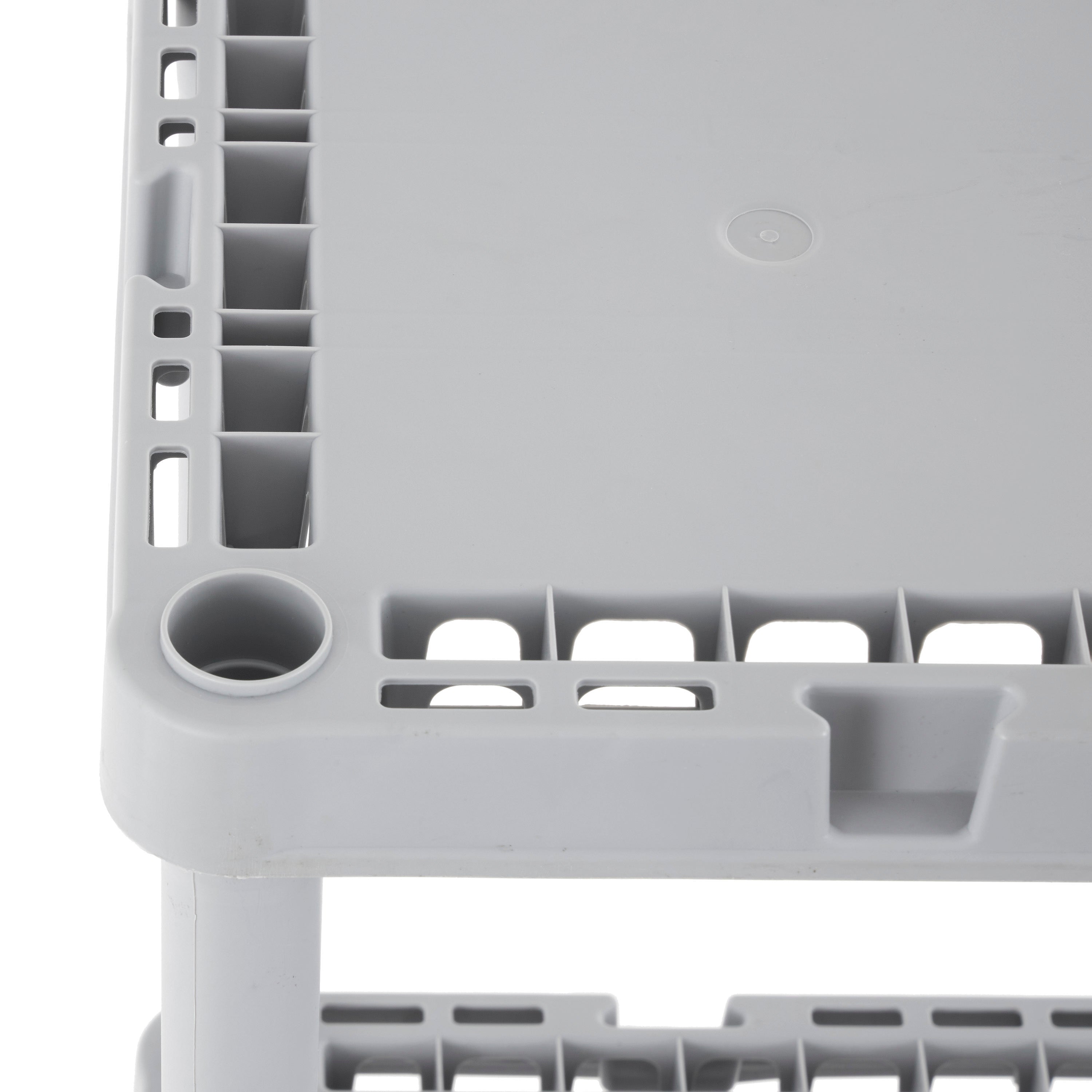 Gracious Living 4 Shelf Knect-A-Shelf Fixed Height Solid Light Duty Storage,Grey - Smart-nests