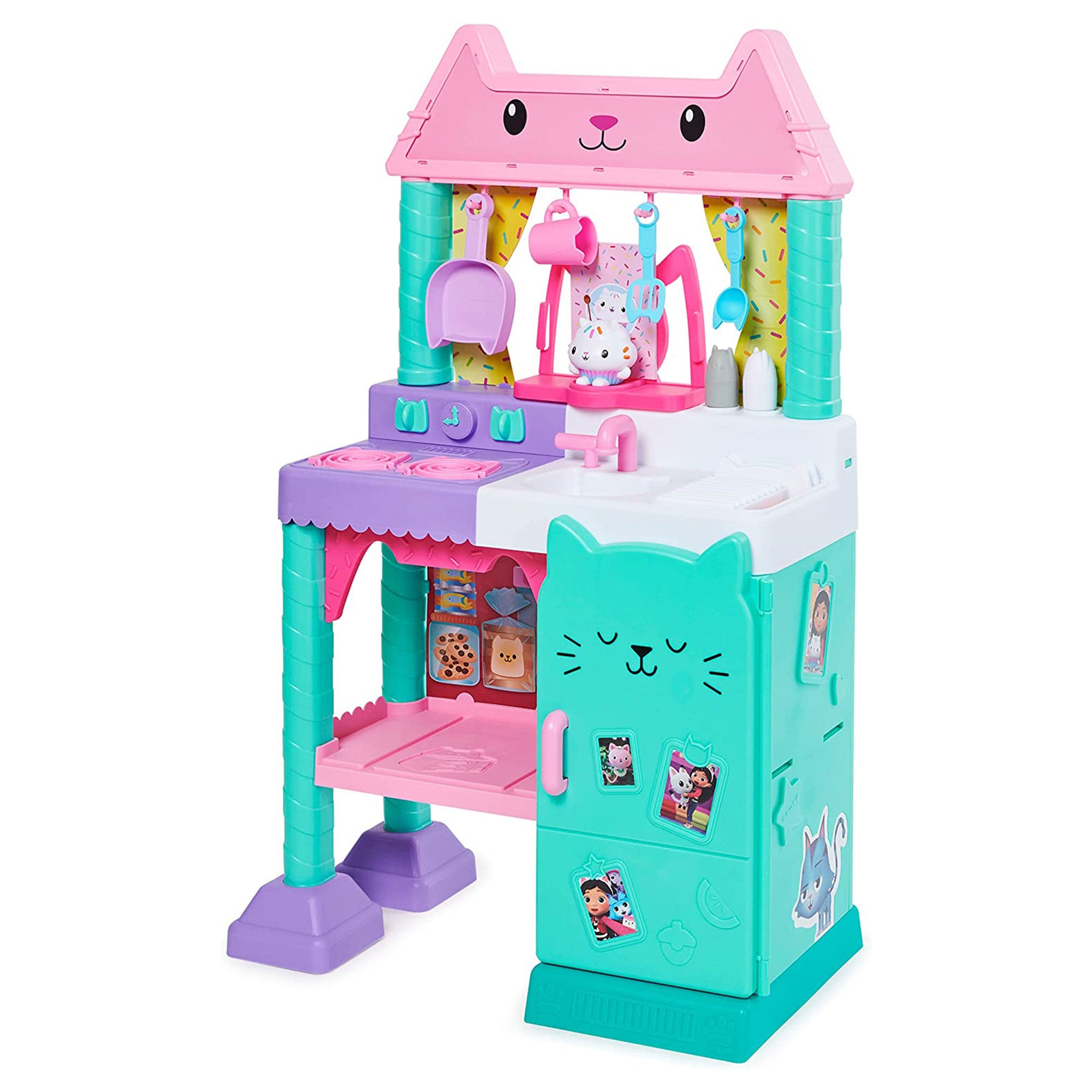Spin Master Gabby's Dollhouse Cakey Kitchen Playset w/ Accessories and Play Food - Smart-nests