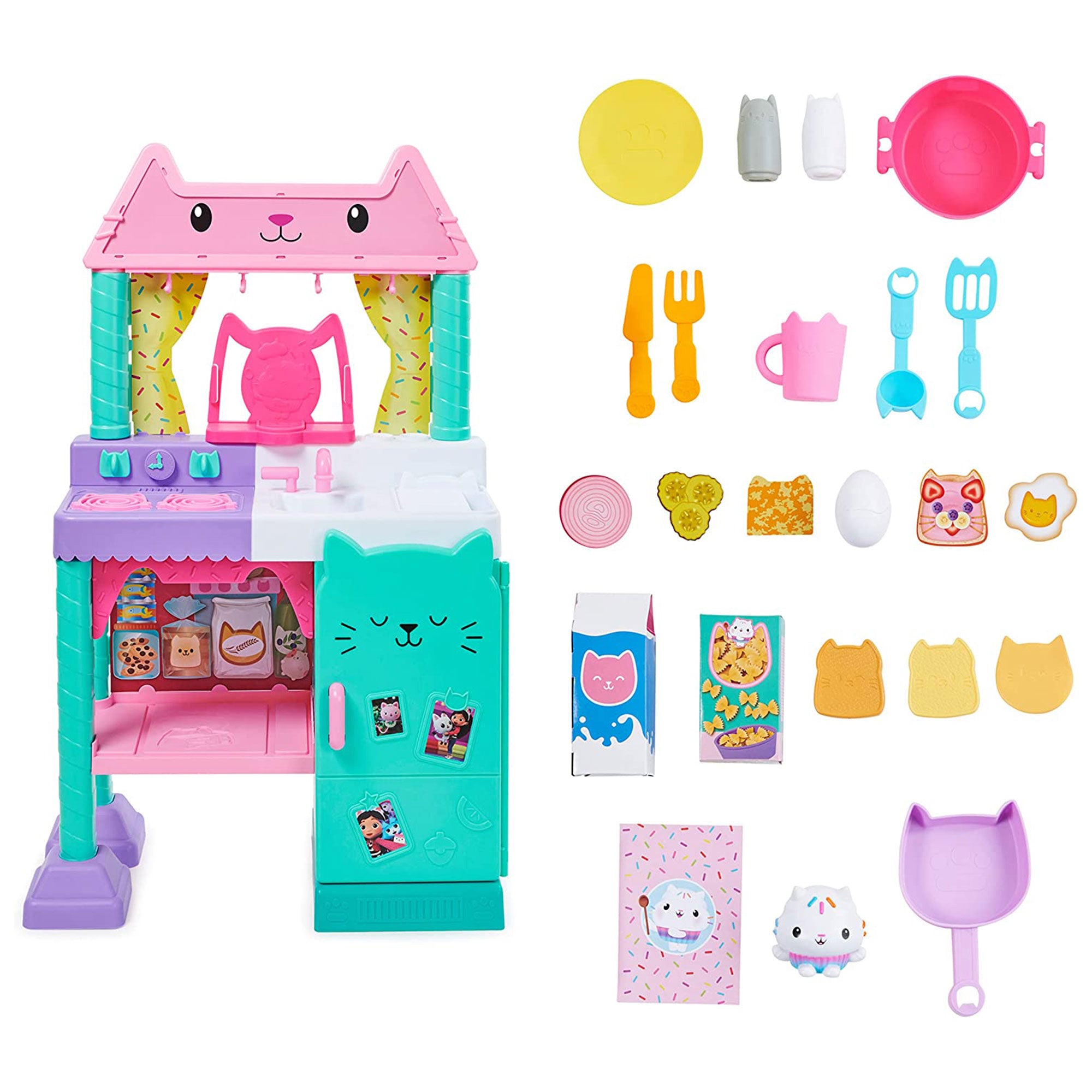 Spin Master Gabby's Dollhouse Cakey Kitchen Playset w/ Accessories and Play Food - Smart-nests