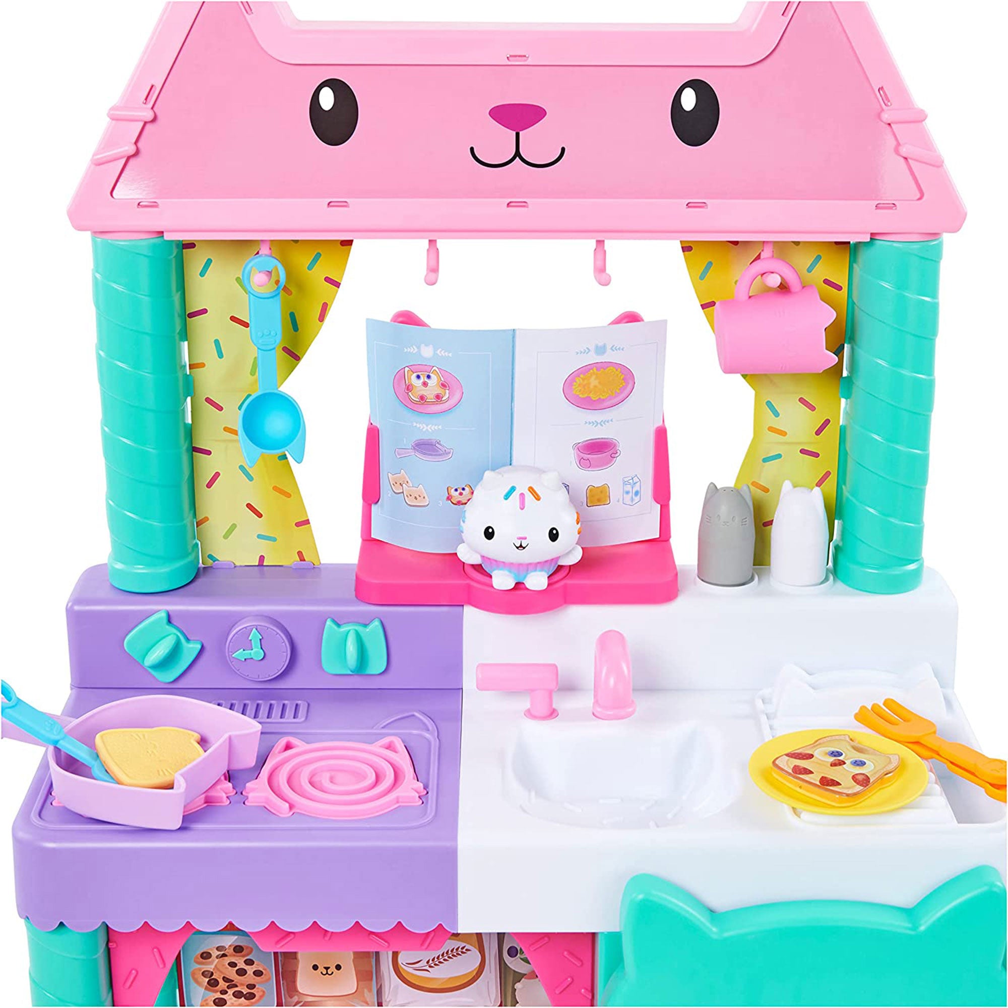 Spin Master Gabby's Dollhouse Cakey Kitchen Playset w/ Accessories and Play Food - Smart-nests