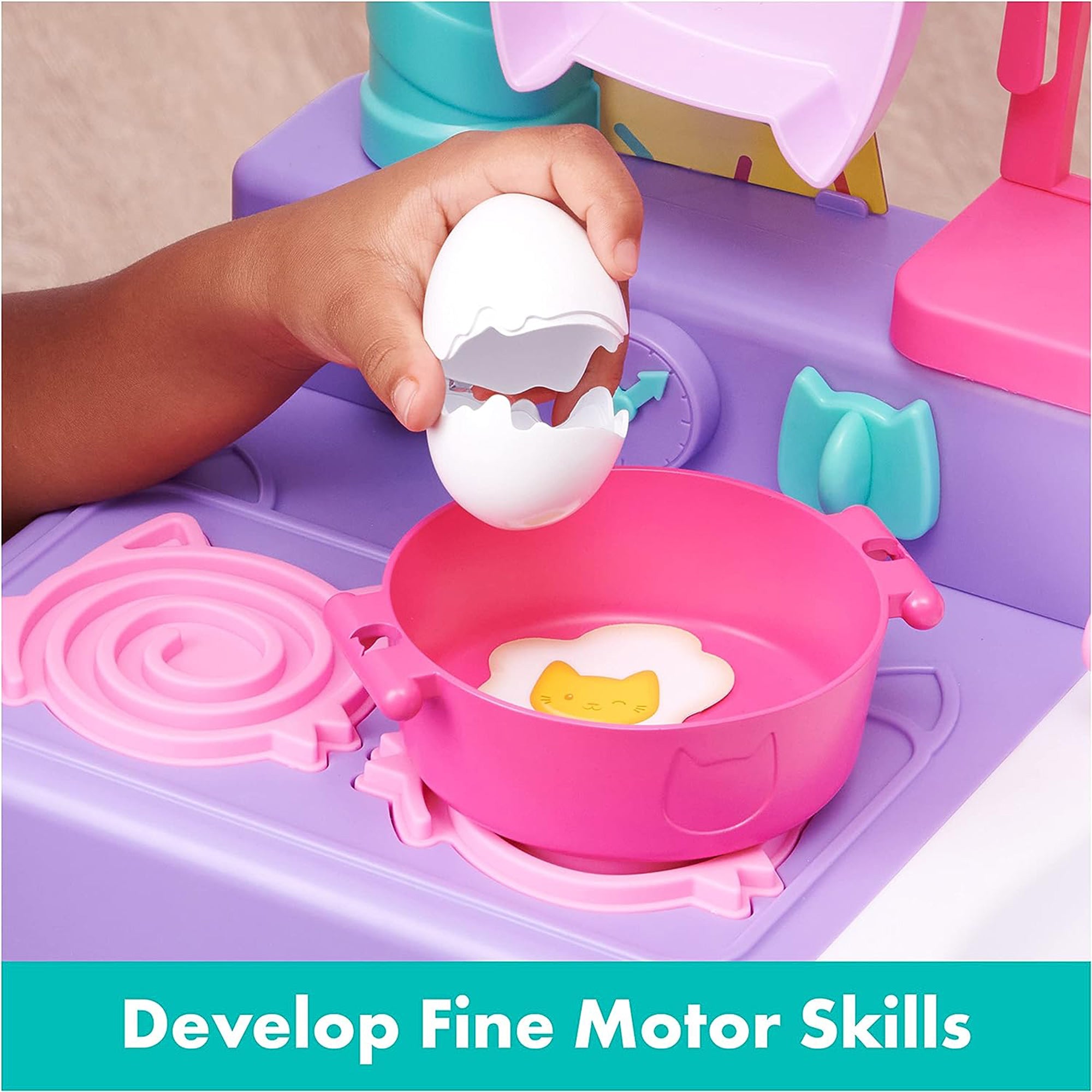 Spin Master Gabby's Dollhouse Cakey Kitchen Playset w/ Accessories and Play Food - Smart-nests