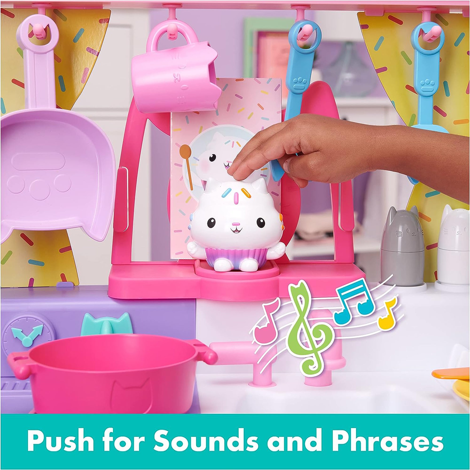 Spin Master Gabby's Dollhouse Cakey Kitchen Playset w/ Accessories and Play Food - Smart-nests