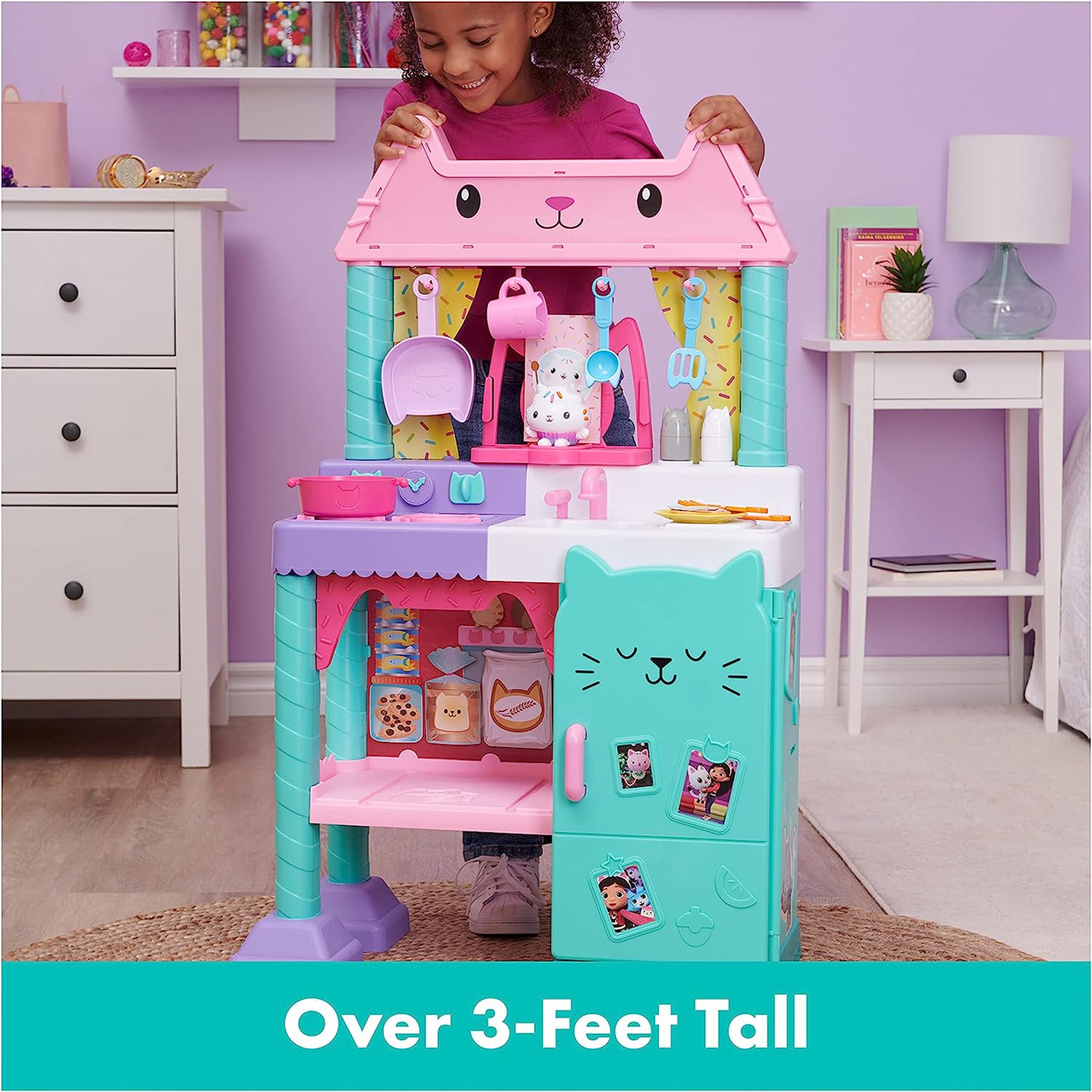 Spin Master Gabby's Dollhouse Cakey Kitchen Playset w/ Accessories and Play Food - Smart-nests
