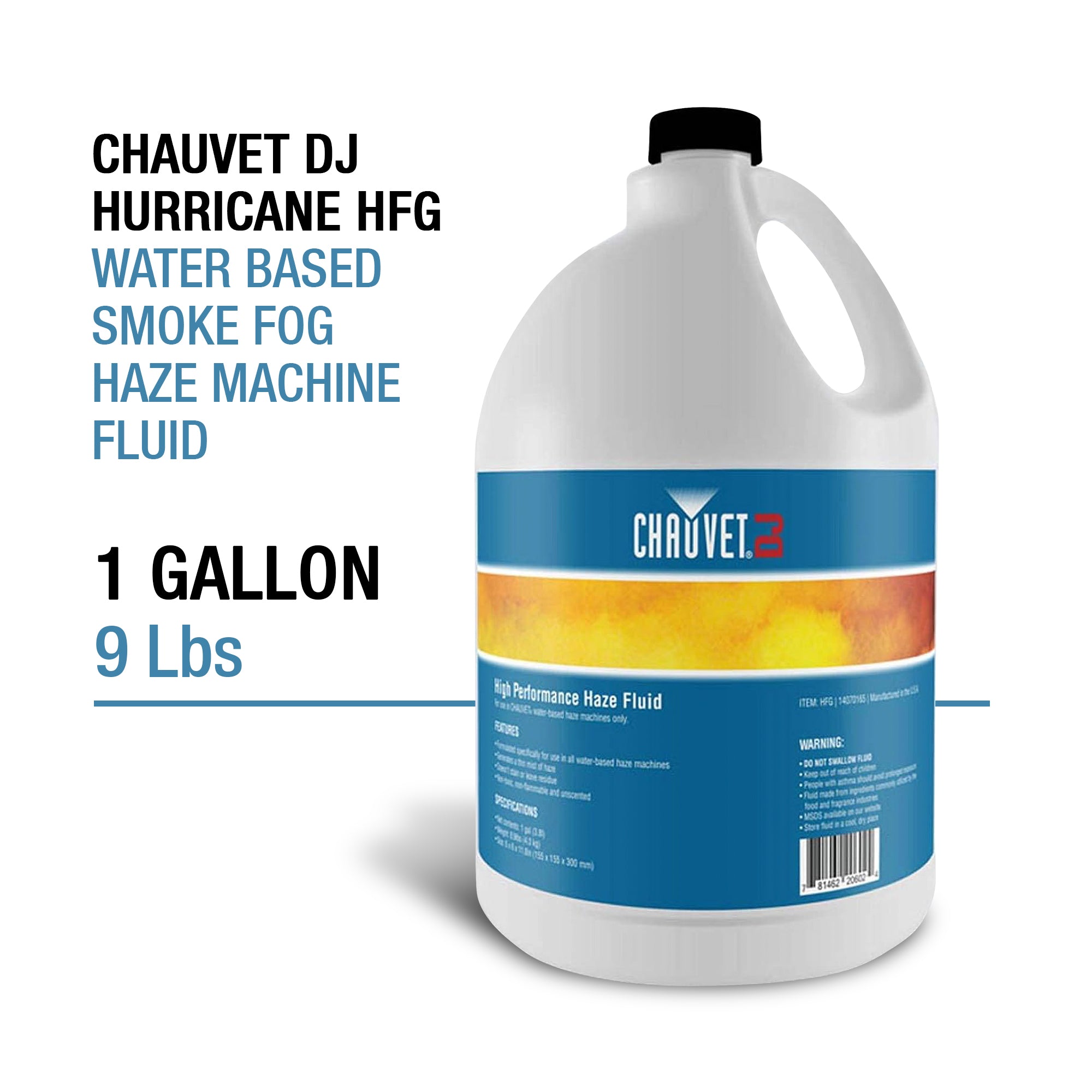 CHAUVET DJ Hurricane HFG Water Based Smoke Fog Haze Machine Fluid, 1 Gallon - Smart-nests