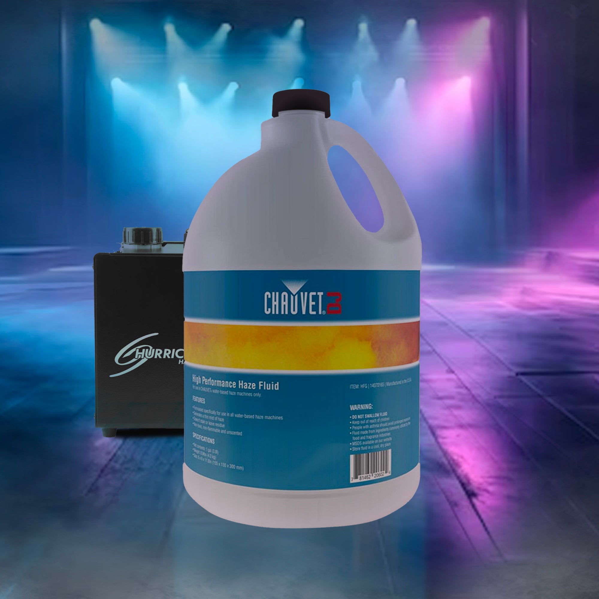 CHAUVET DJ Hurricane HFG Water Based Smoke Fog Haze Machine Fluid, 1 Gallon - Smart-nests