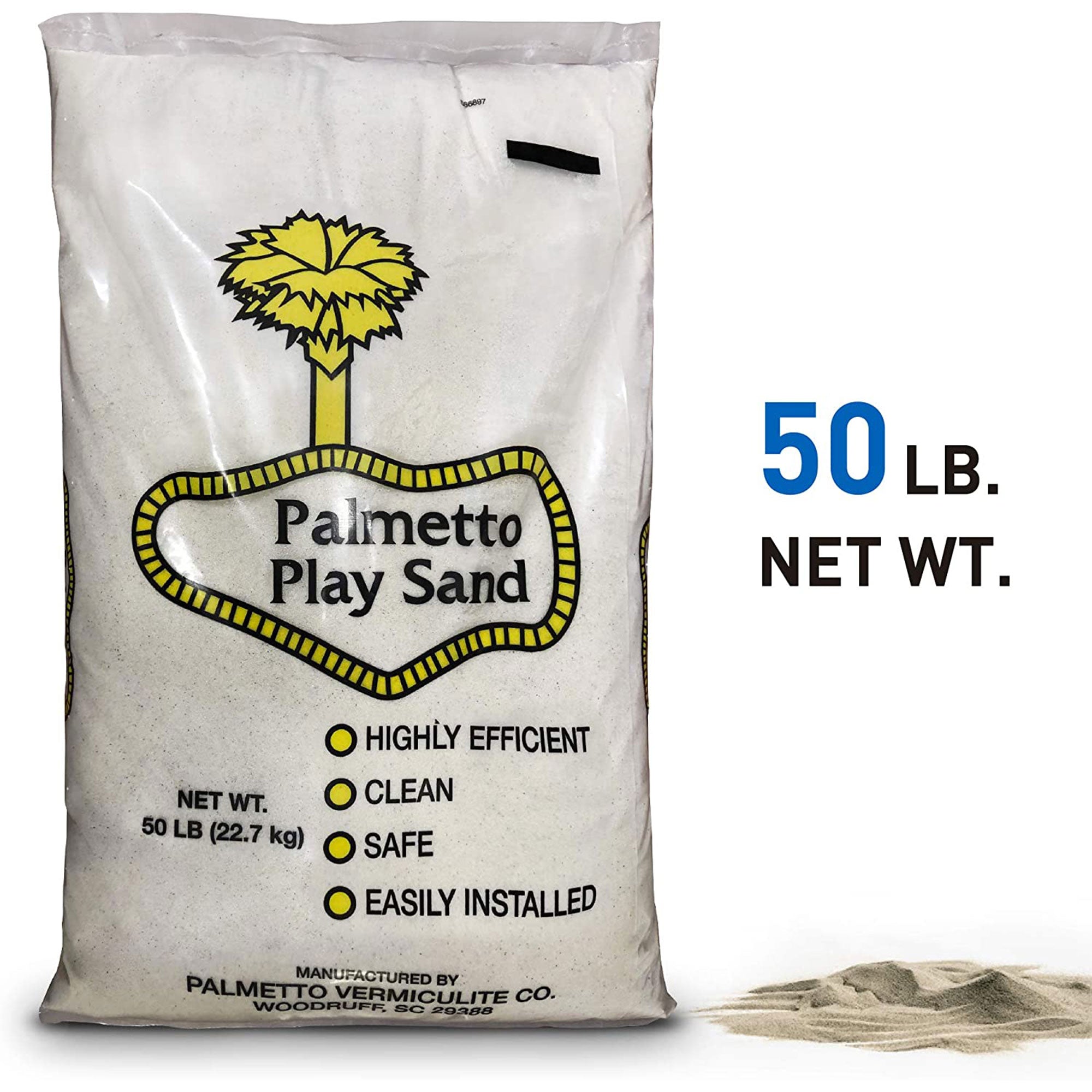 Palmetto Natural Play Sand for Sand Box, Play Areas, & Home Decor, 50 LB, Creme - Smart-nests