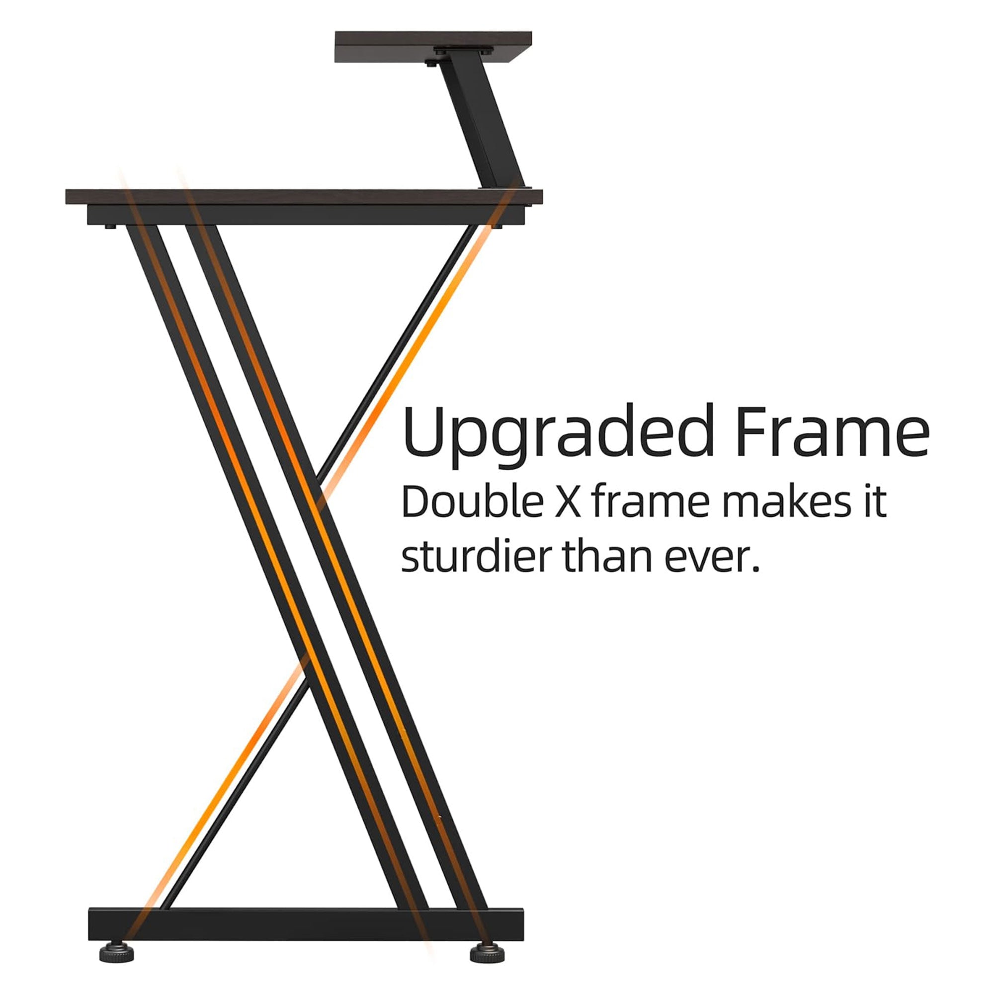 Somdot L Shaped Corner Gaming and Computer Desk with Monitor Stand, Black Walnut - Smart-nests