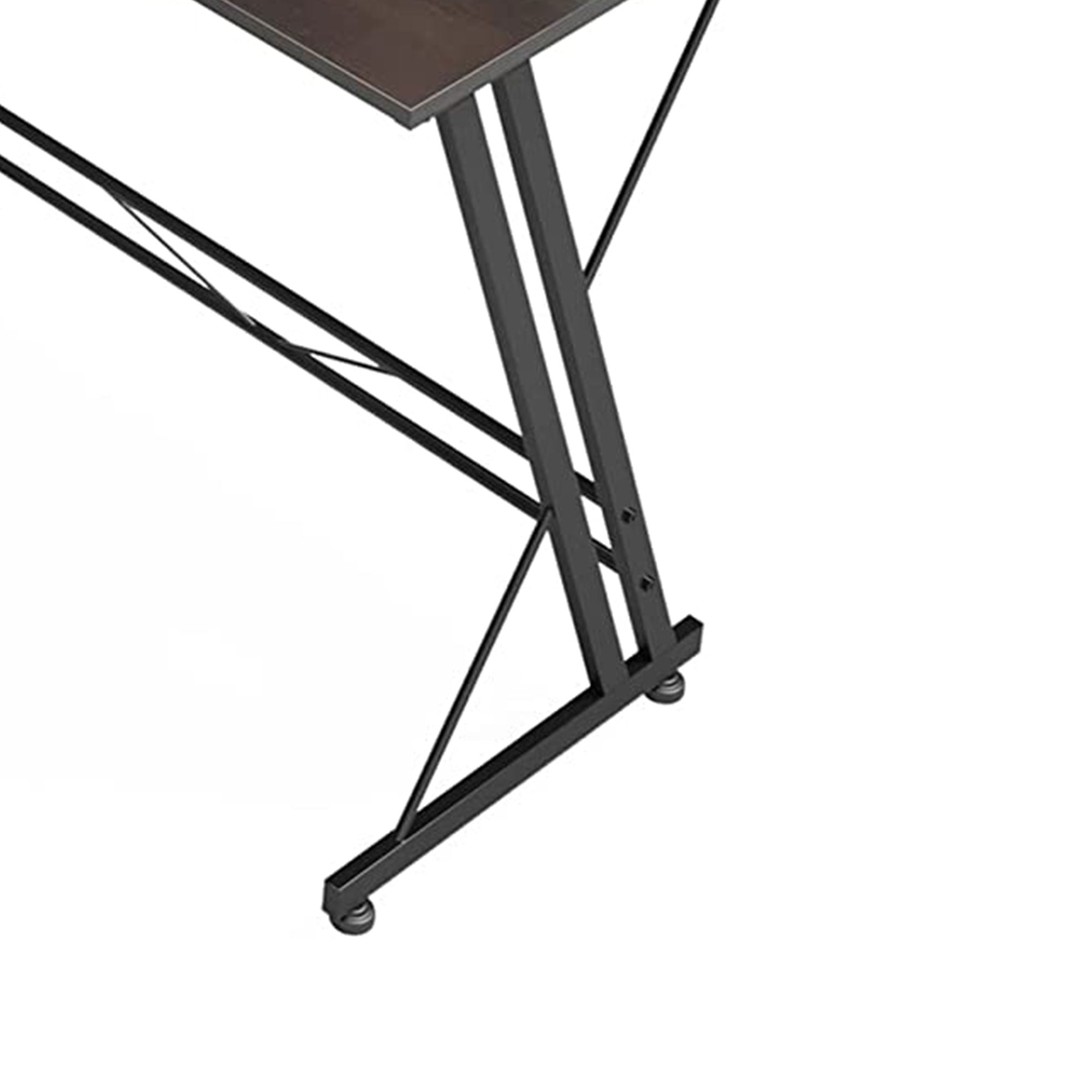 Somdot L Shaped Corner Gaming and Computer Desk with Monitor Stand, Black Walnut - Smart-nests