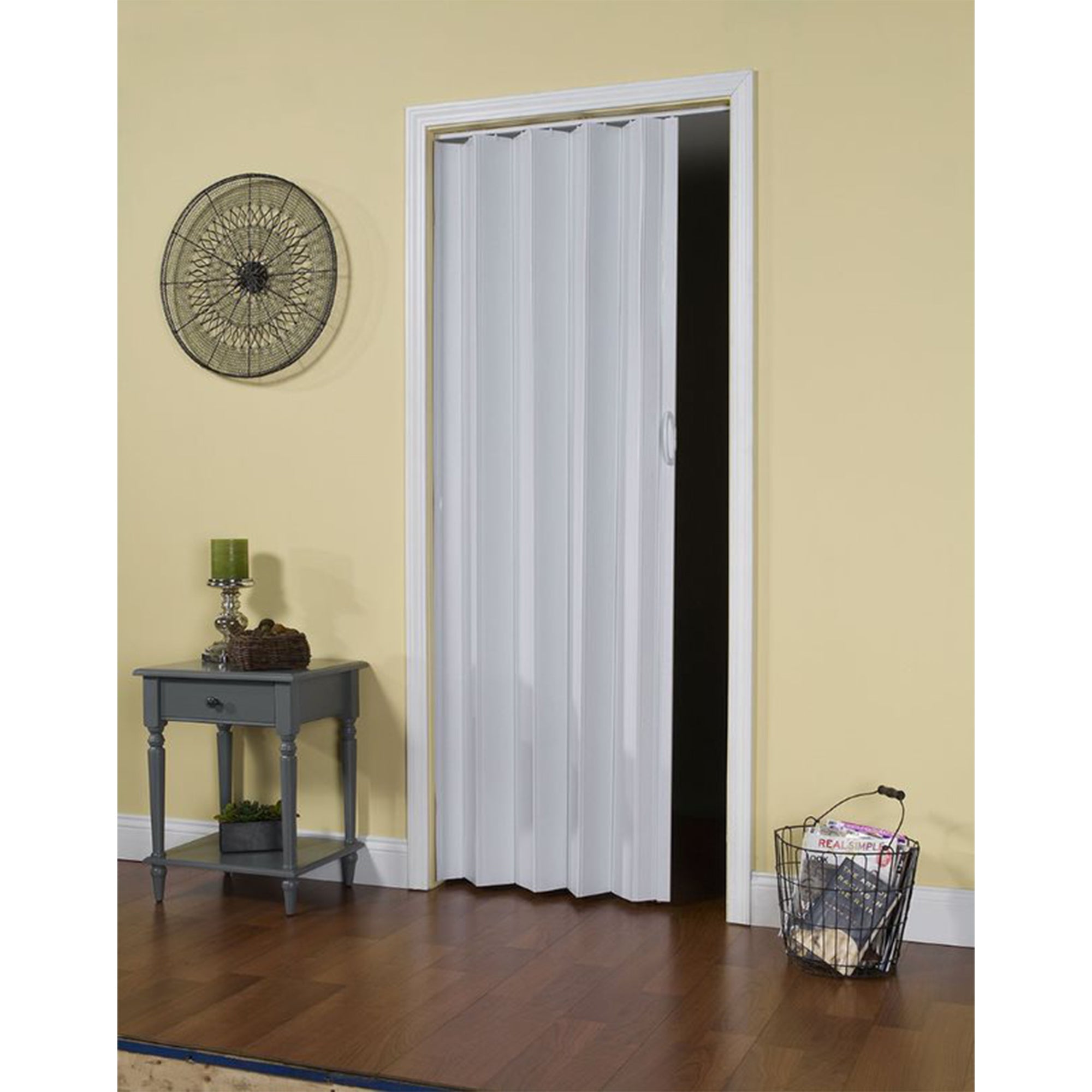 LTL Home Products Contempora Accordion Folding Door, 36 x 80 Inches, Sand White - Smart-nests