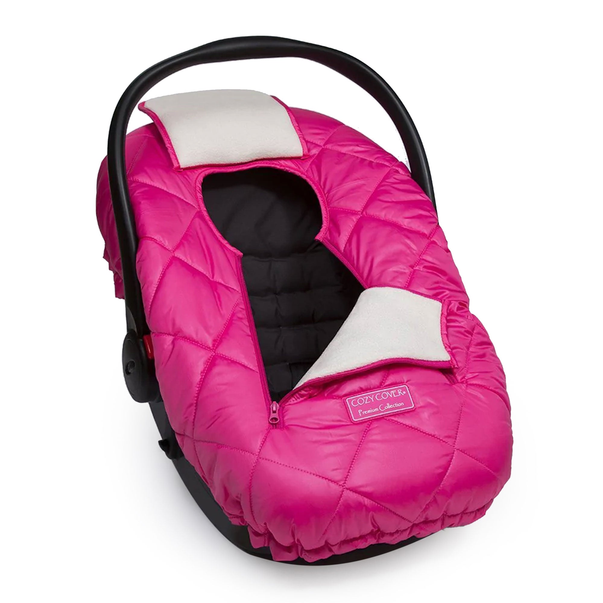CozyBaby Premium Infant Car Seat Cover with Dual Zippers & Elastic Edge, Pink - Smart-nests