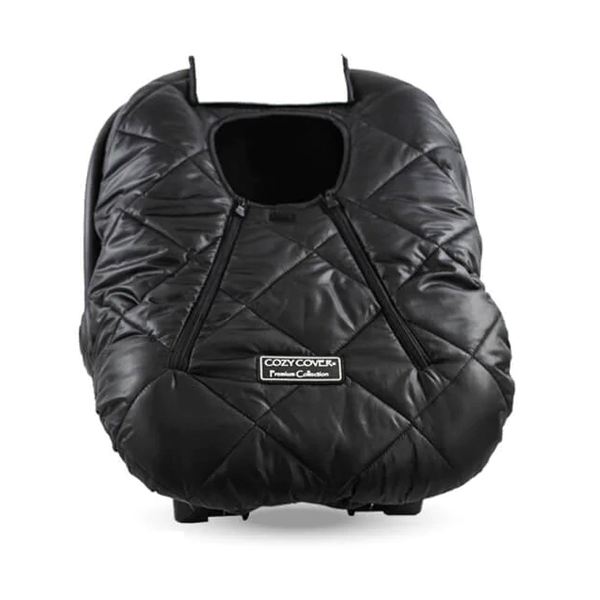 CozyBaby Premium Infant Car Seat Cover with Dual Zippers & Elastic Edge, Black - Smart-nests