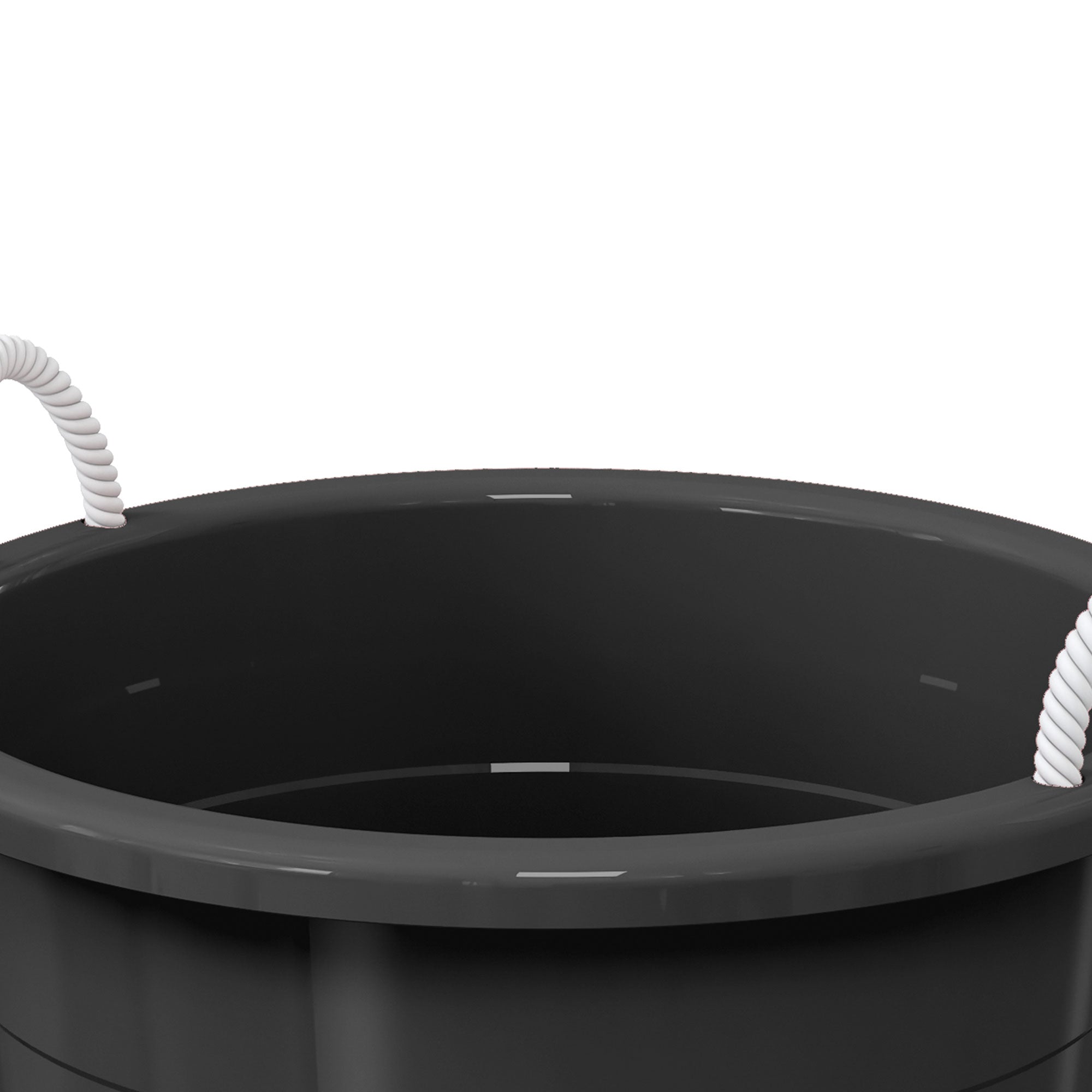 Life Story 17 Gal Flexible Plastic Storage Bucket w/ Rope Handles, Black, 8 Pack - Smart-nests