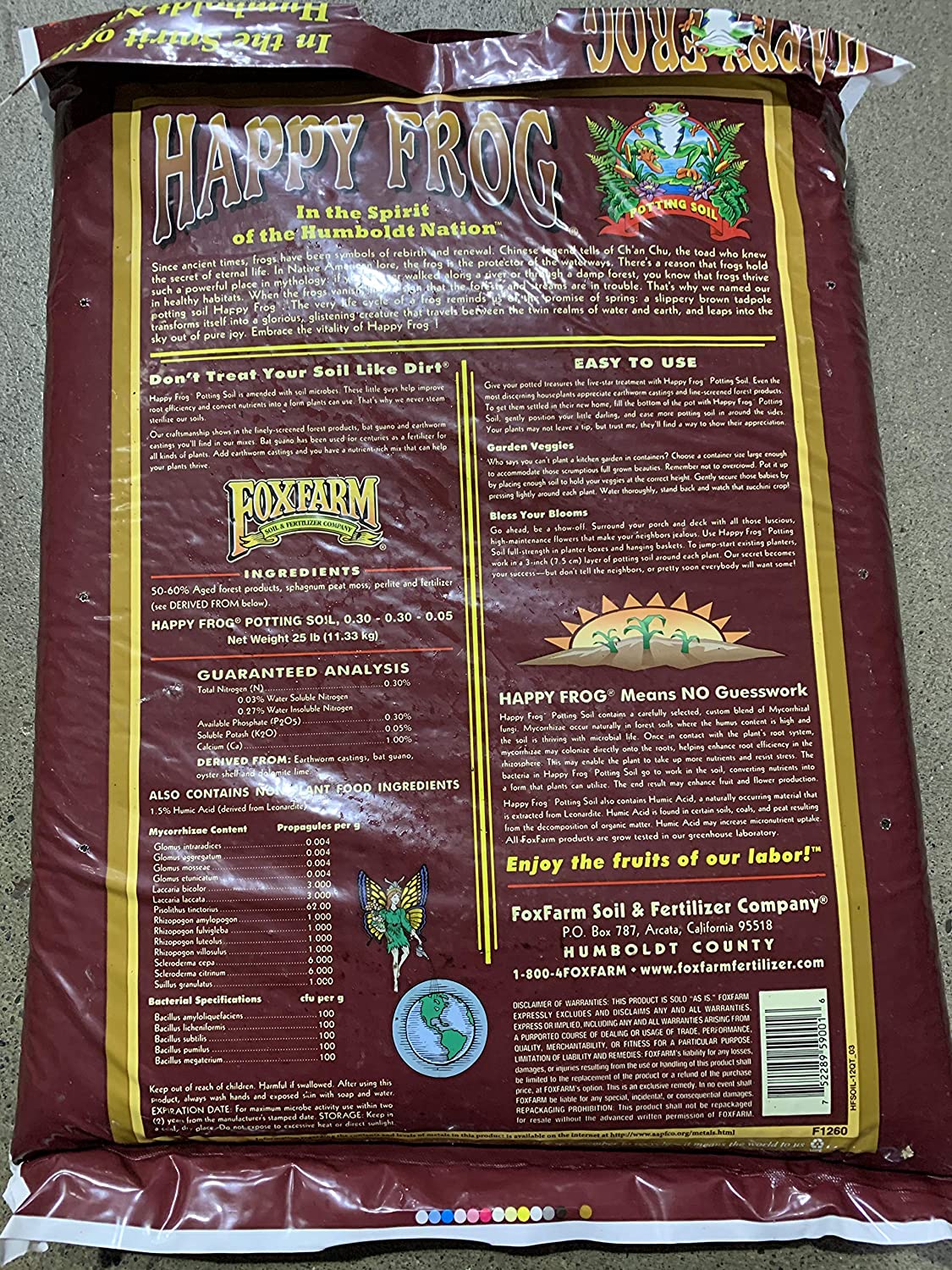 Foxfarm FX14047 Happy Frog Ph Adjusted Garden Potting Soil Mix, 2 Cubic Feet - Smart-nests