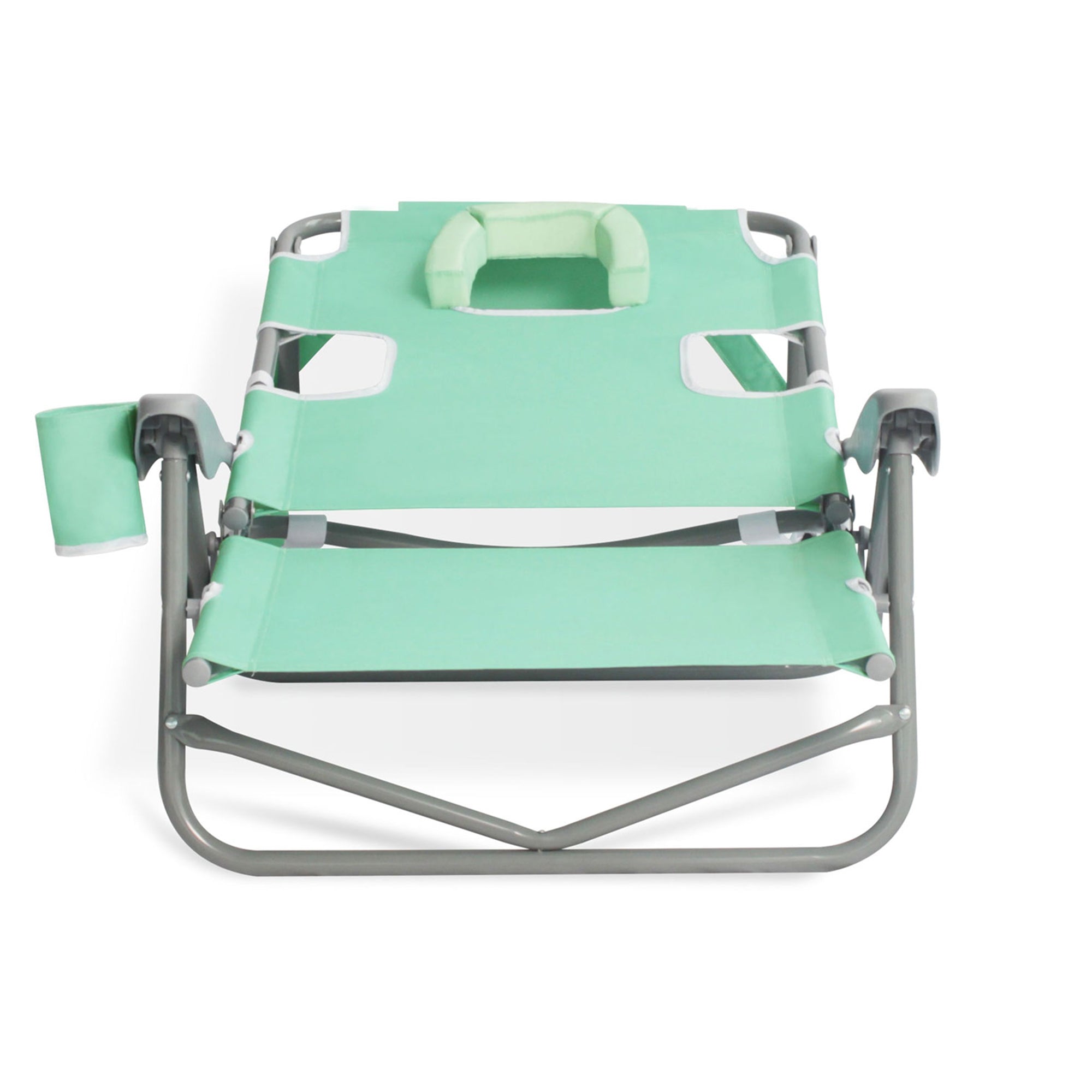 Ostrich On-Your-Back Outdoor Reclining Beach Lounge Pool Camping Chair, Teal - Smart-nests