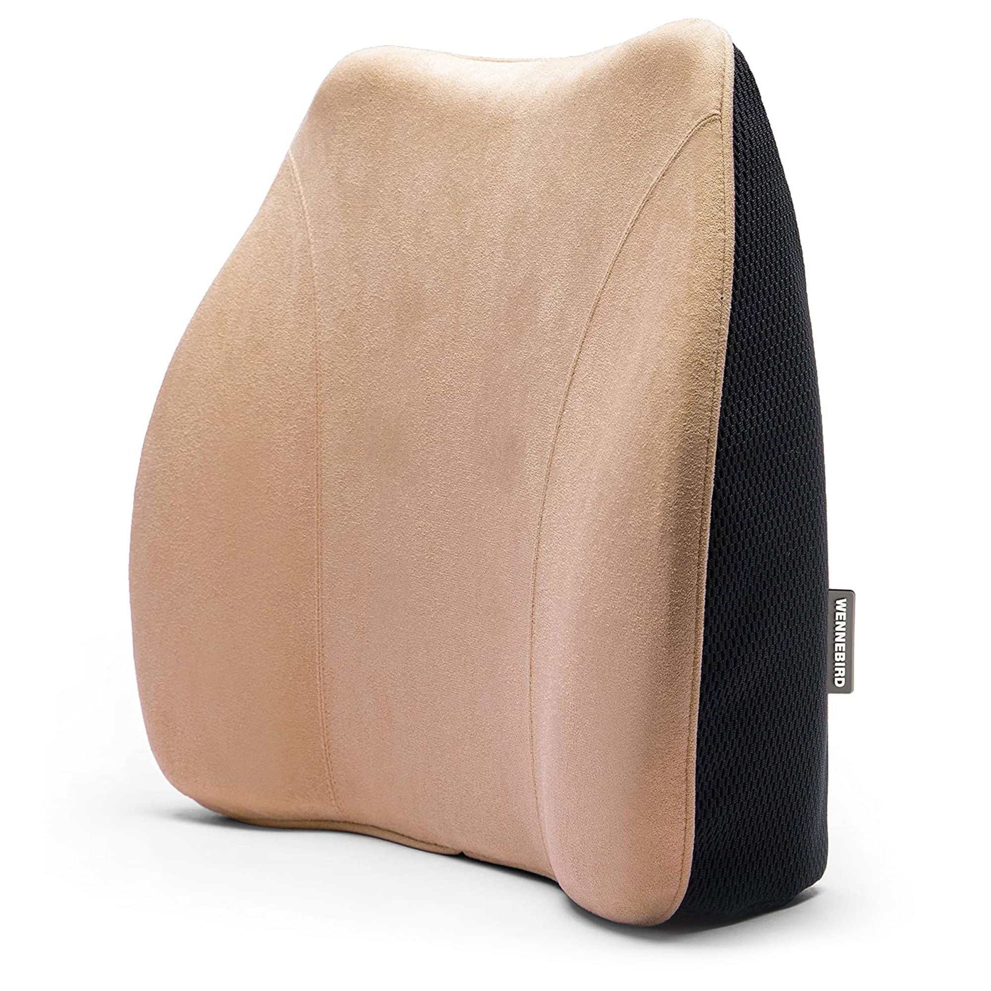 WENNEBIRD Model Q Lumbar Memory Foam Support Pillow to Improve Posture, Beige - Smart-nests
