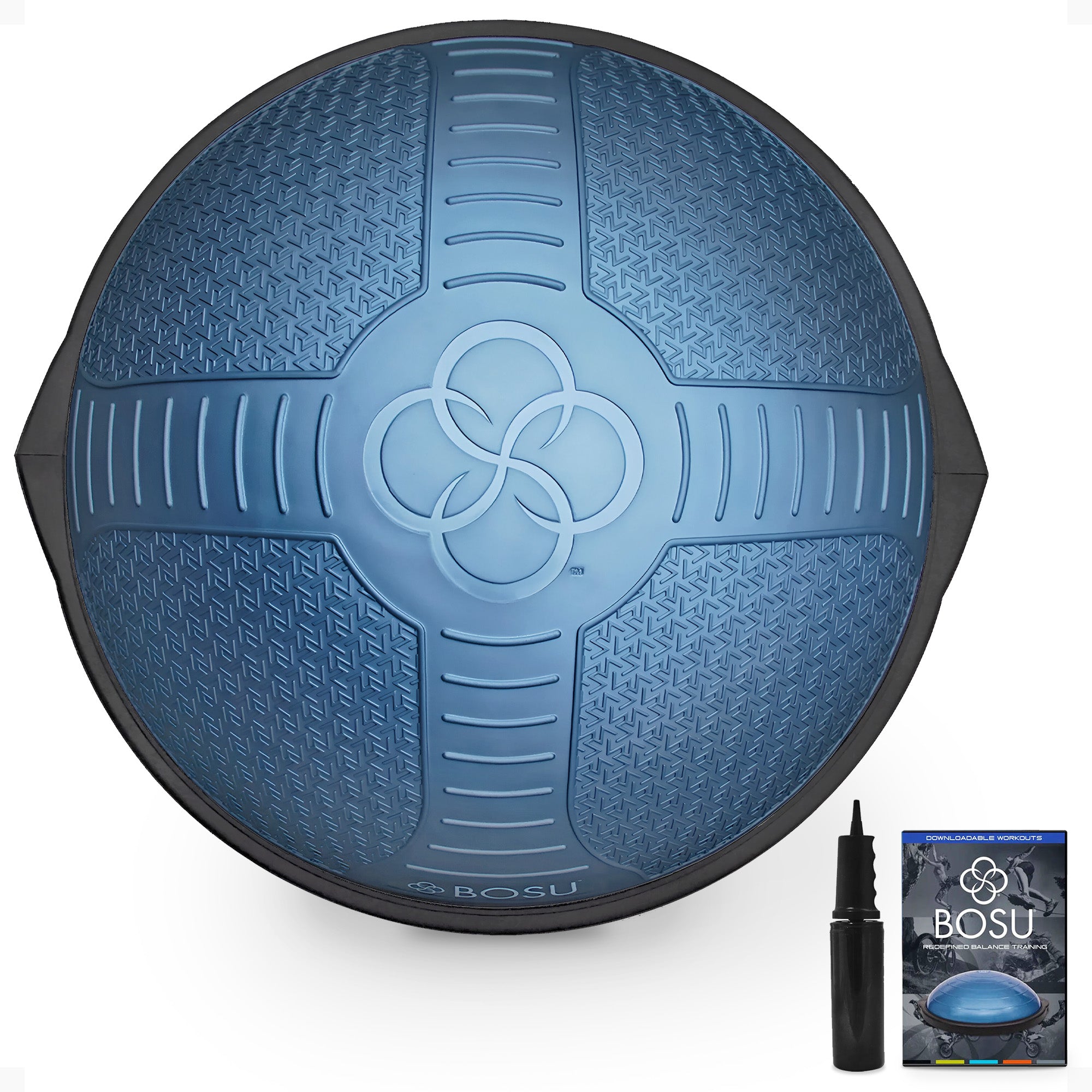Bosu Home Balance Trainer for Strength, Flexibility, and Cardio Workouts, Blue - Smart-nests