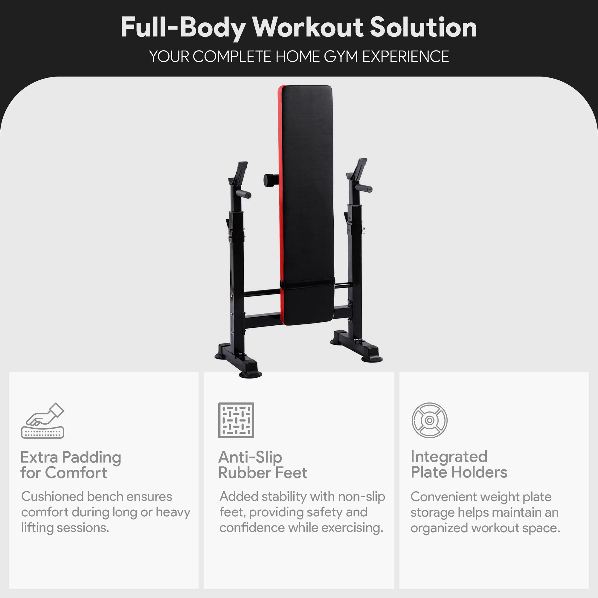 BalanceFrom Multifunctional Adjustable Workout Station w/ Squat Rack (For Parts) - Smart-nests