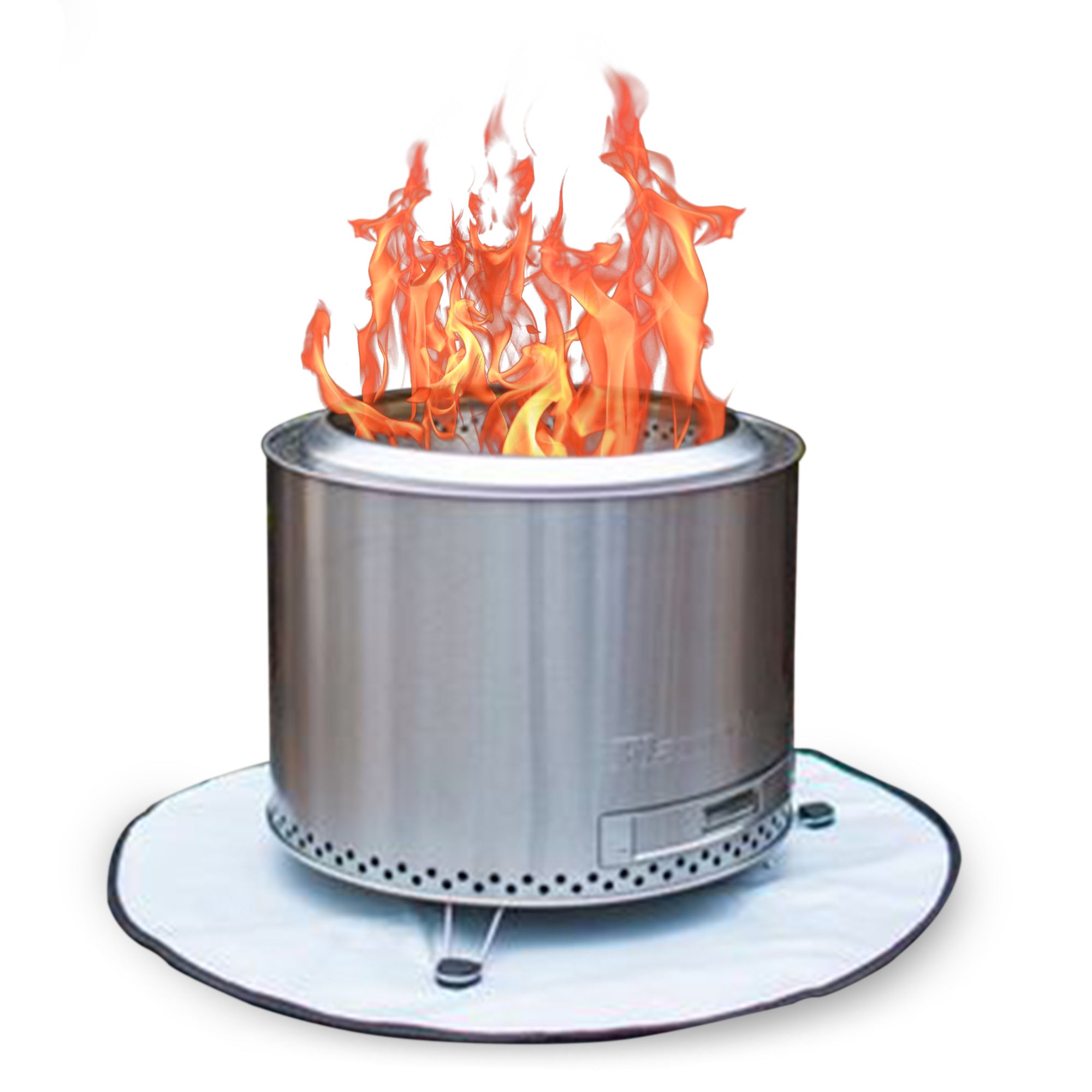 Flame Engine 19" Circular Smokeless Fire Pit w/Carry Bag, 304 Stainless Steel - Smart-nests