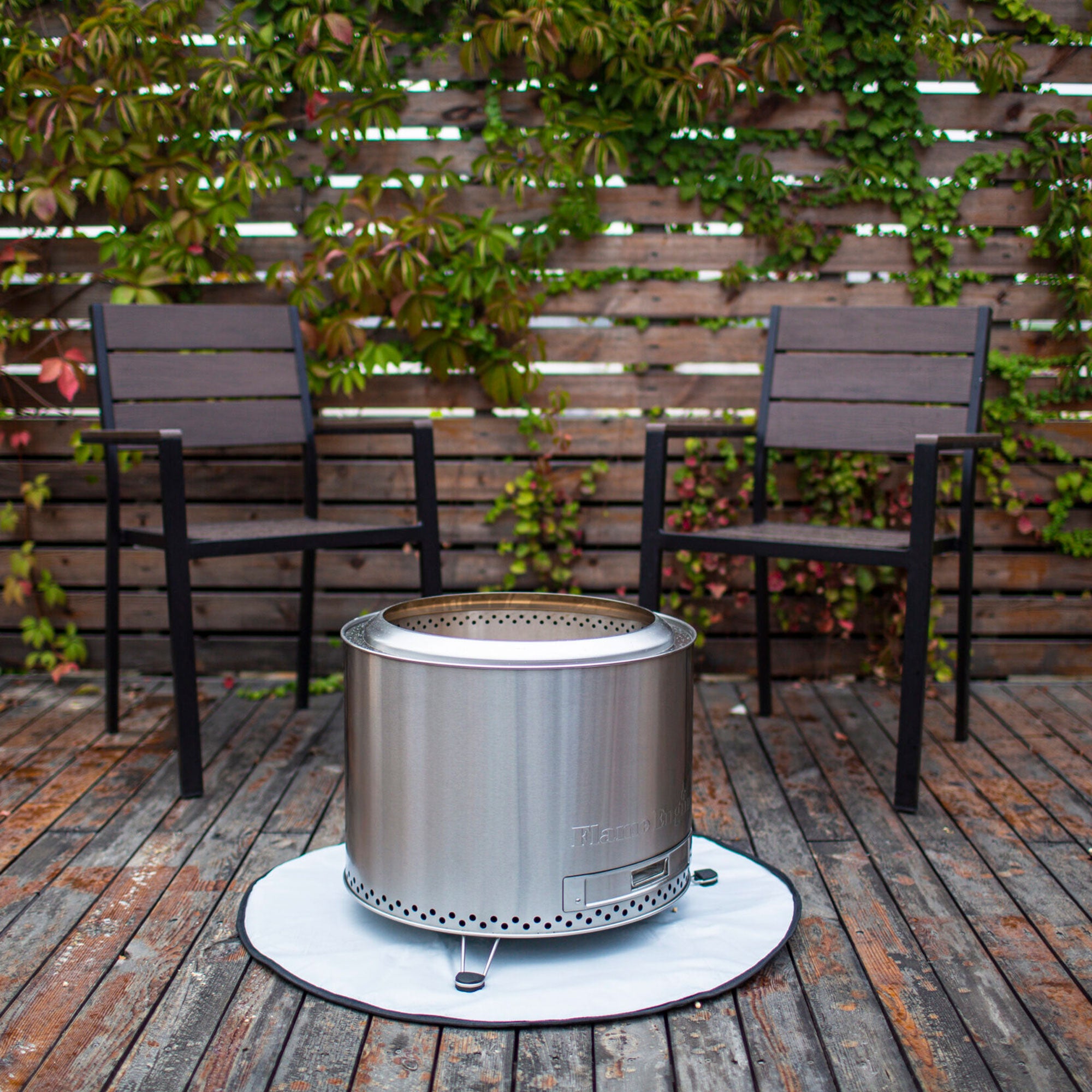 Flame Engine 19" Circular Smokeless Fire Pit w/Carry Bag, 304 Stainless Steel - Smart-nests