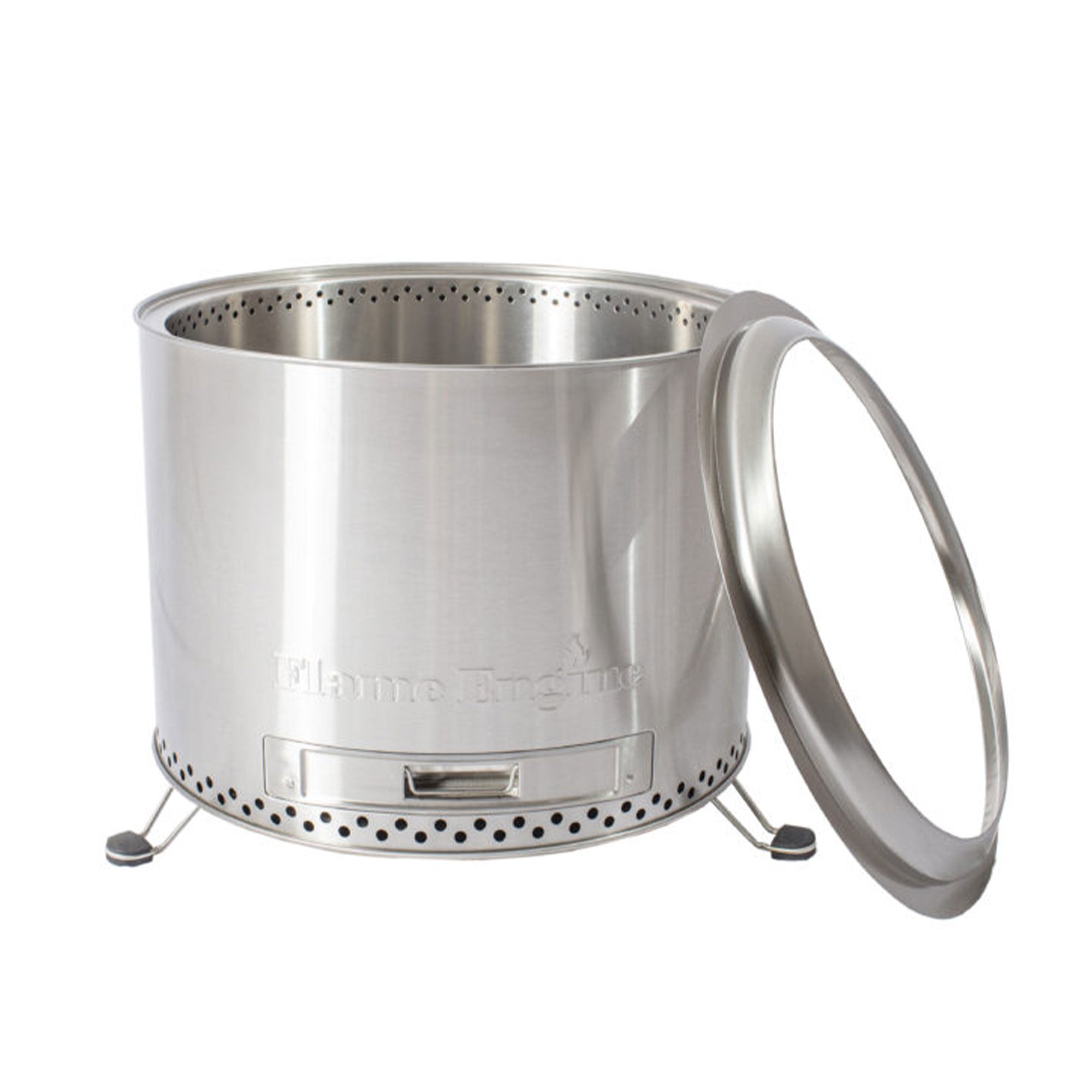Flame Engine 19" Circular Smokeless Fire Pit w/Carry Bag, 304 Stainless Steel - Smart-nests