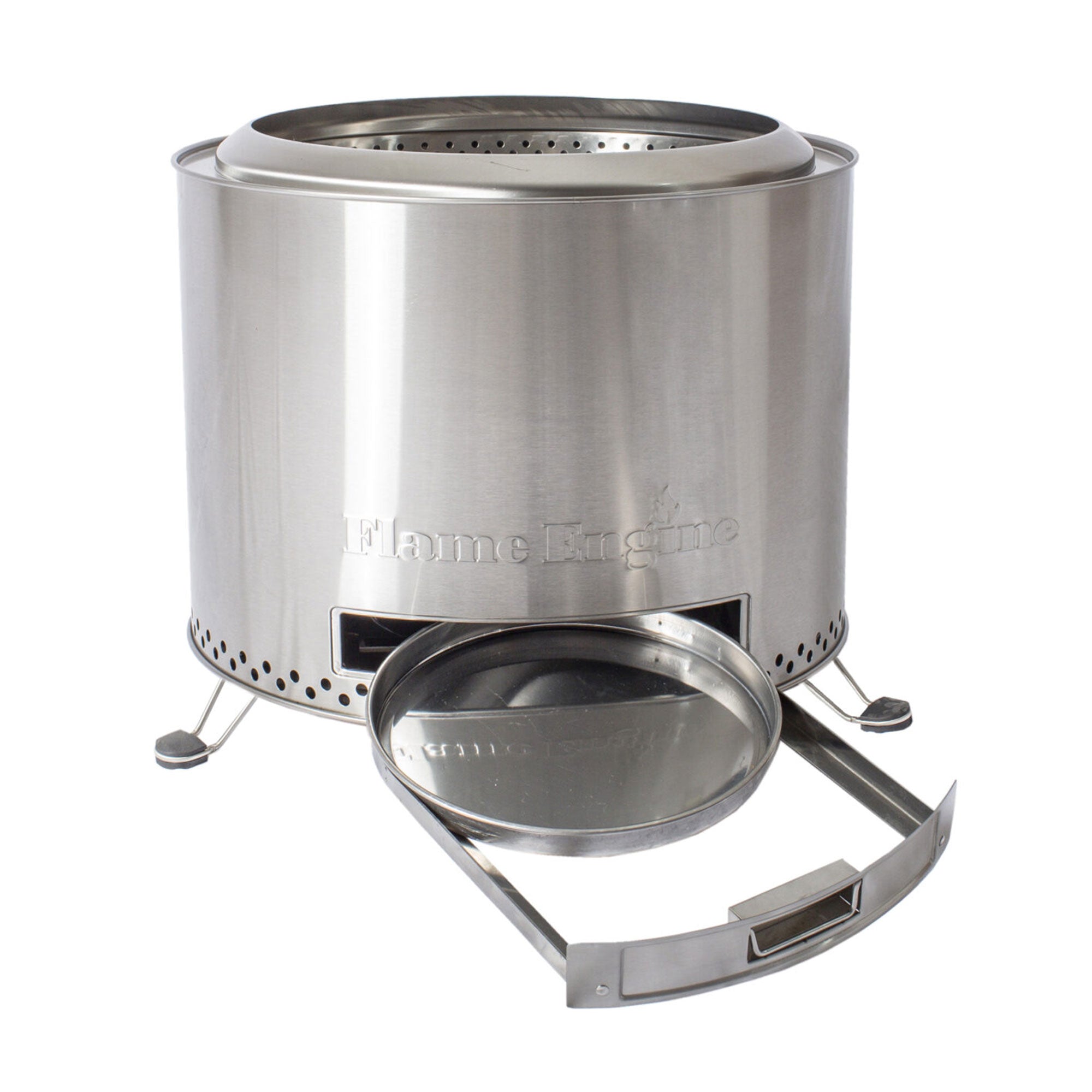 Flame Engine 19" Circular Smokeless Fire Pit w/Carry Bag, 304 Stainless Steel - Smart-nests