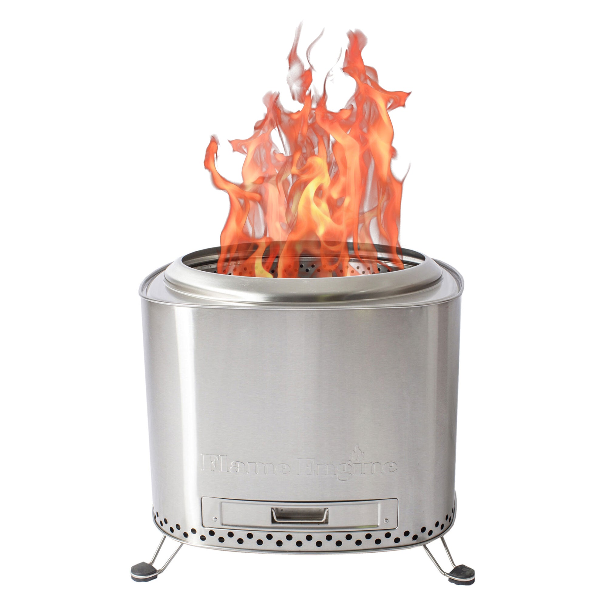 Flame Engine 19 Inch Square Smokeless Fire Pit w/Carry Bag, 304 Stainless Steel - Smart-nests
