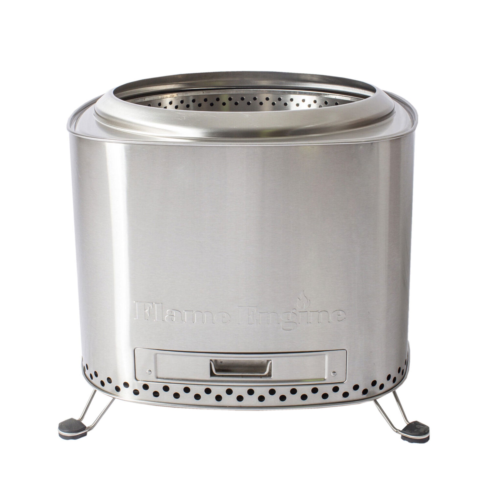 Flame Engine 19 Inch Square Smokeless Fire Pit w/Carry Bag, 304 Stainless Steel - Smart-nests