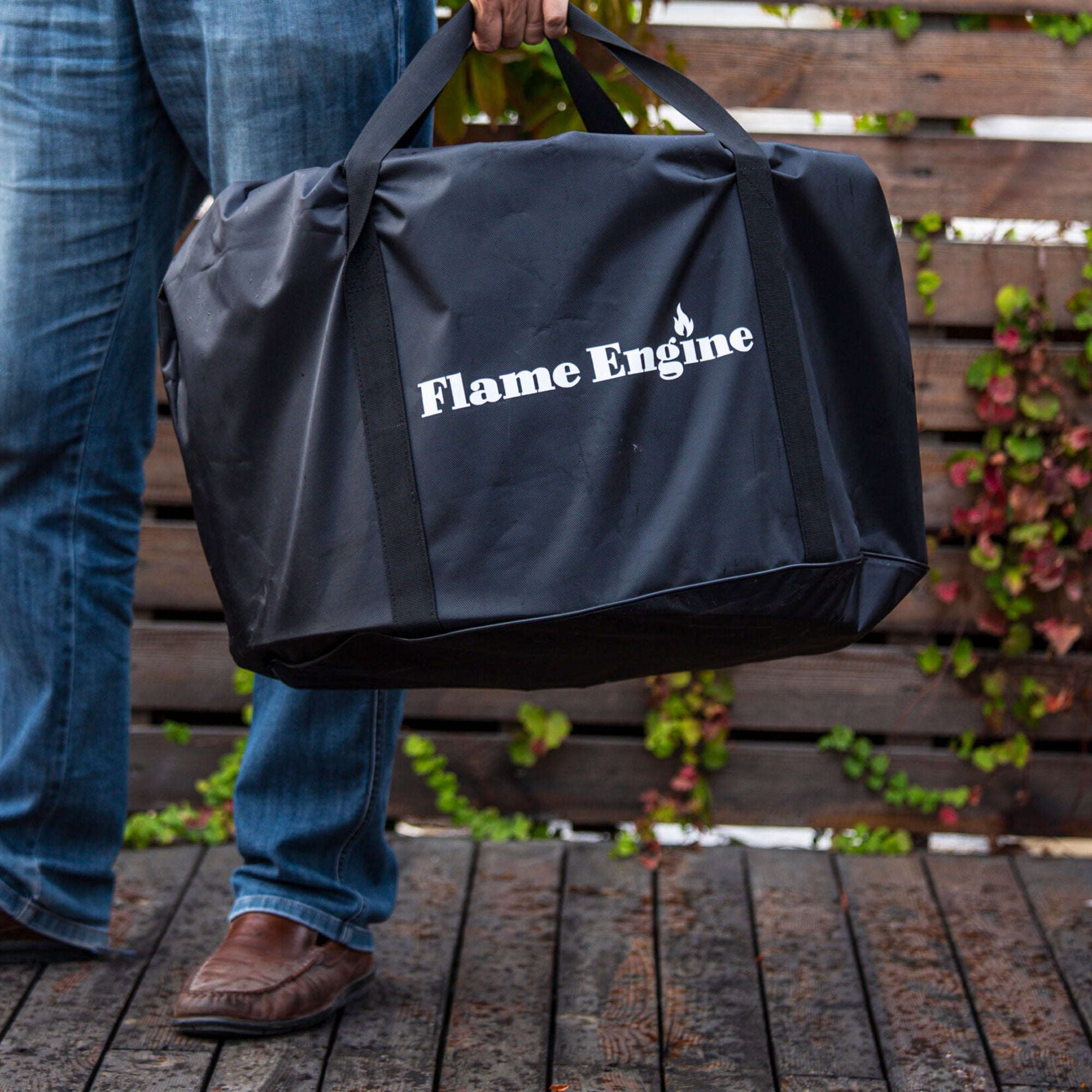 Flame Engine 19 Inch Square Smokeless Fire Pit w/Carry Bag, 304 Stainless Steel - Smart-nests