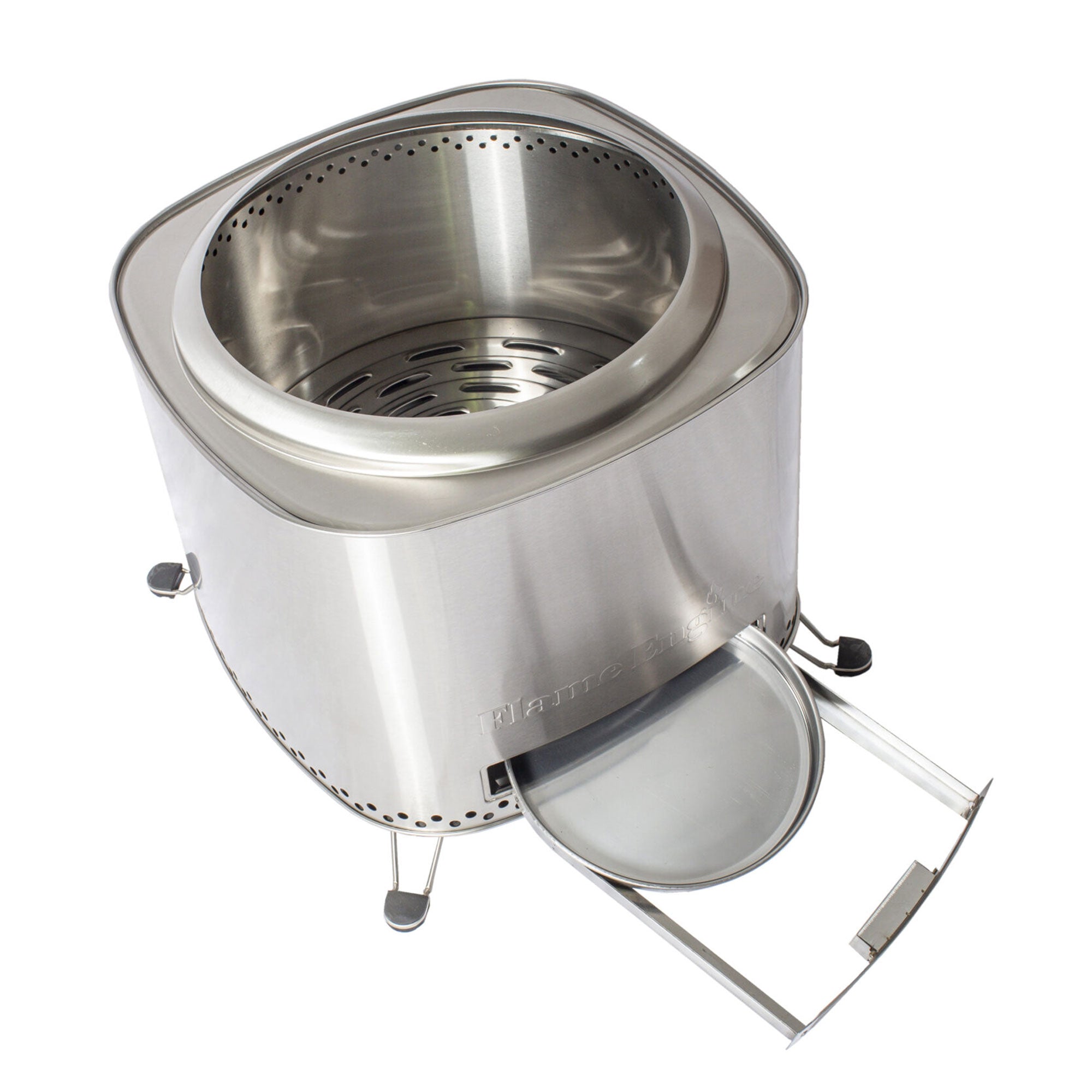 Flame Engine 19 Inch Square Smokeless Fire Pit w/Carry Bag, 304 Stainless Steel - Smart-nests