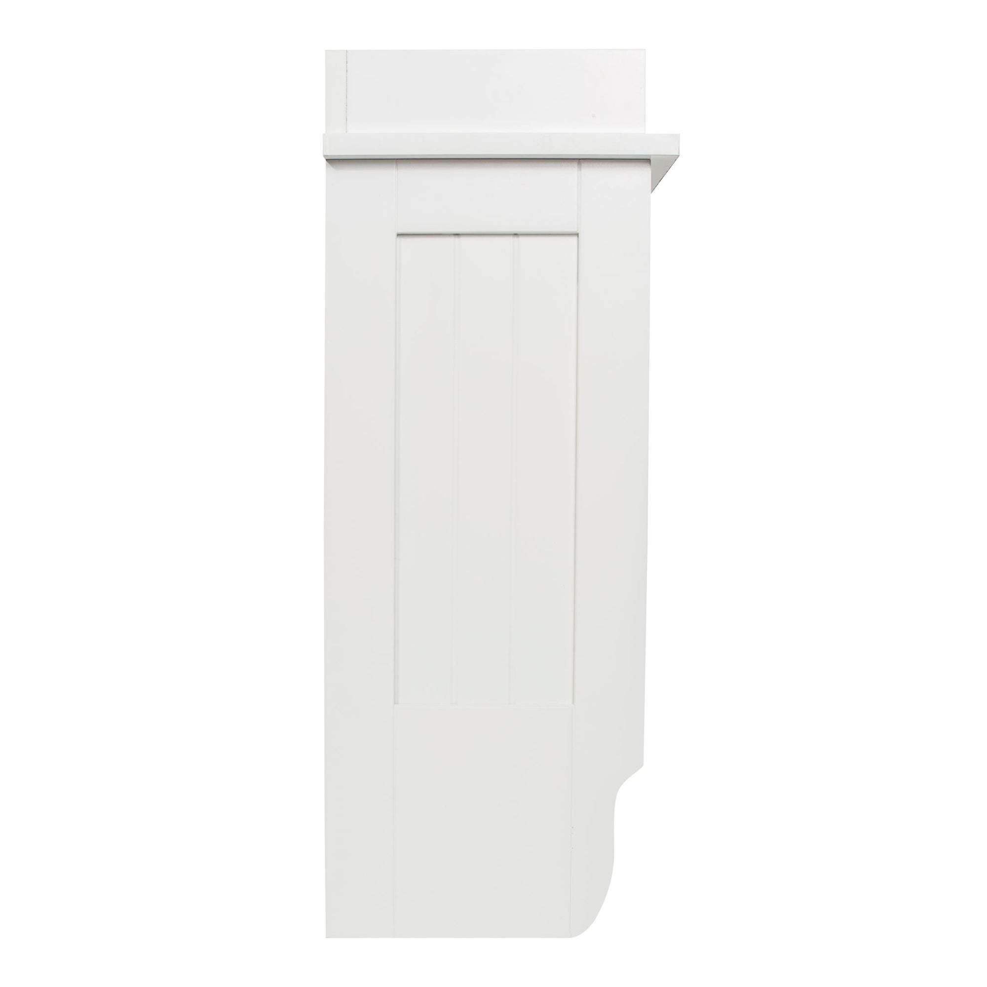 Redmon Contemporary Country Floating Wooden Wall Shelf with Towel Bar, White - Smart-nests